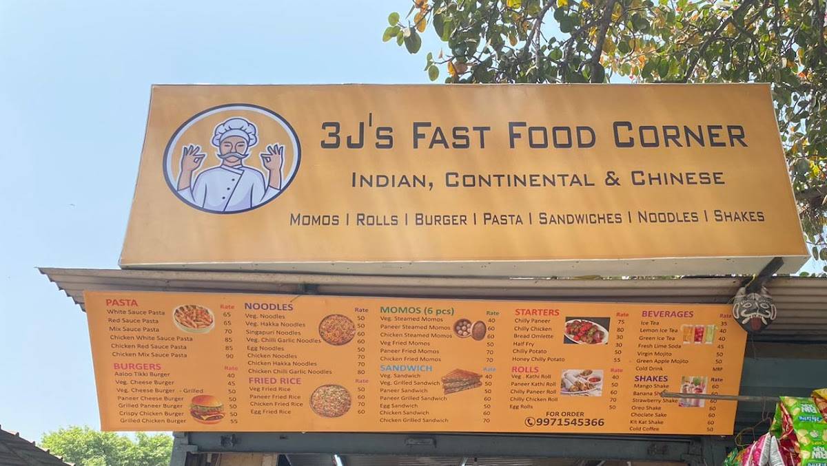 3J'S Fast Food Corner menu