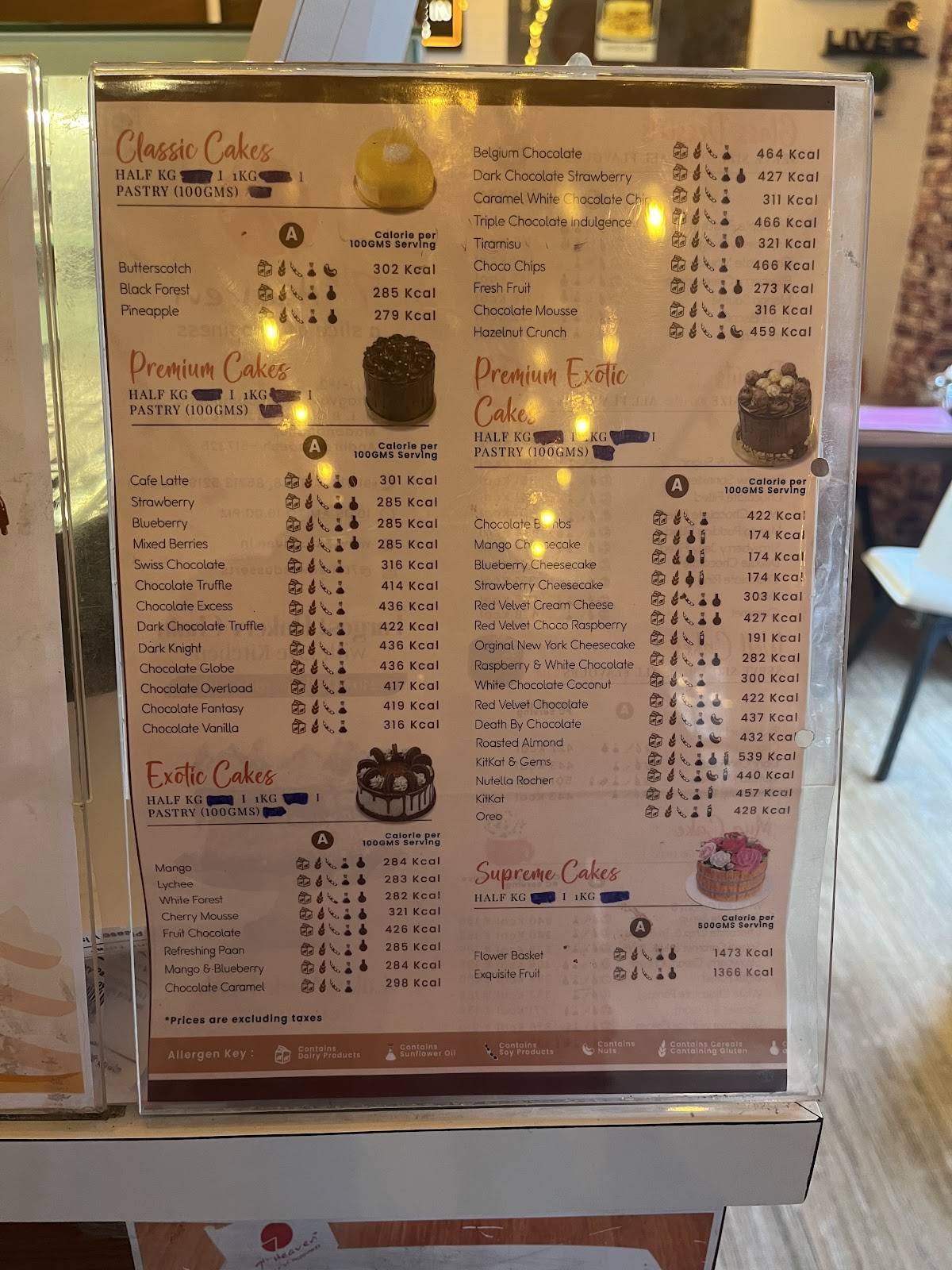 7th Heaven Madanapalle menu