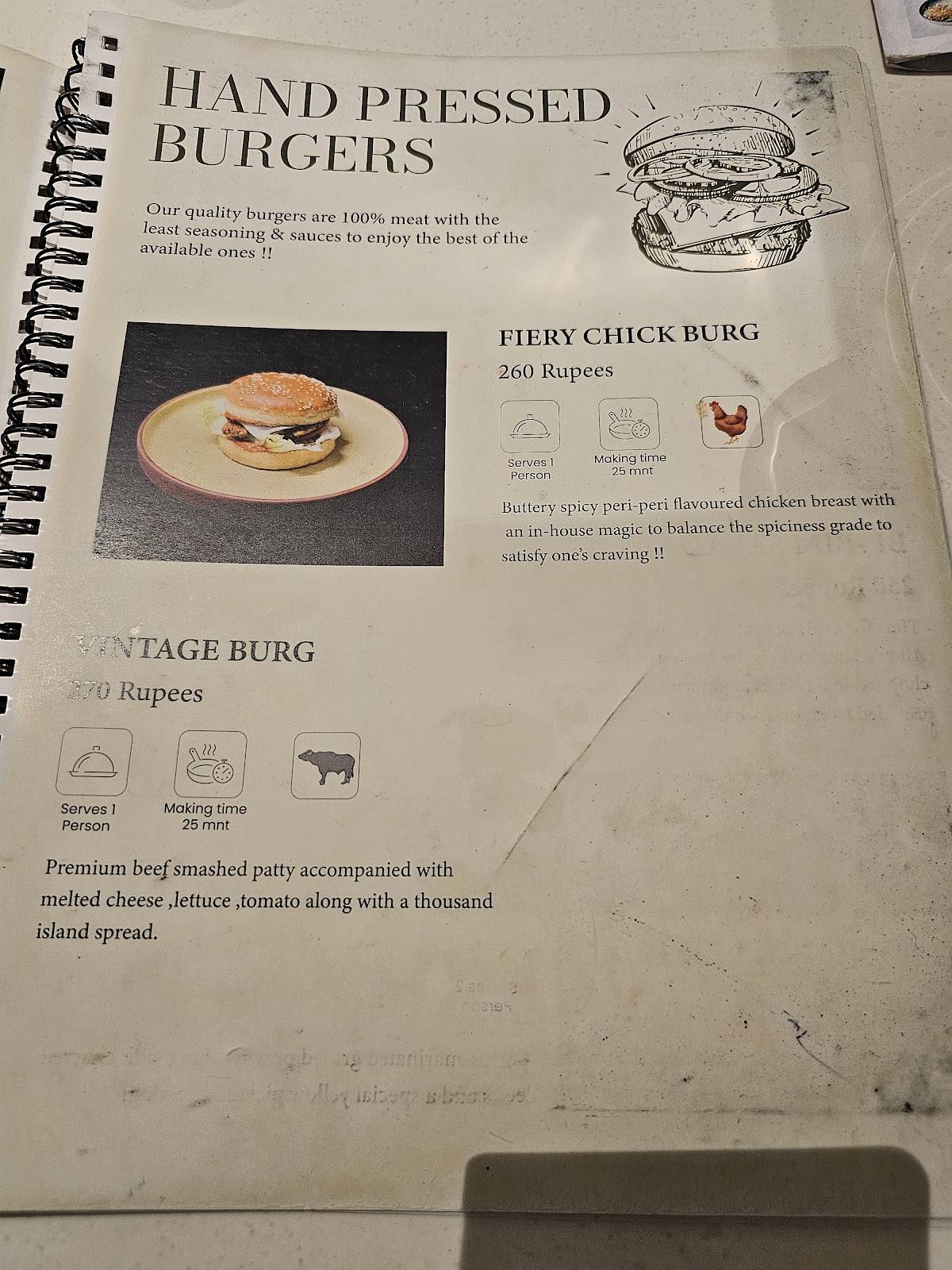 7th Lounge menu