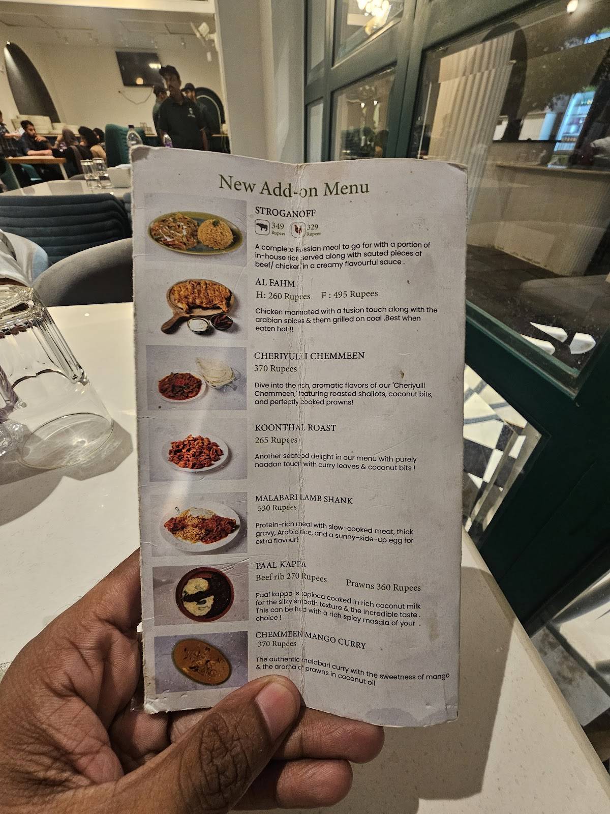 7th Lounge menu