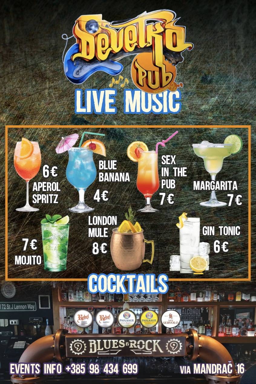Menu di 9 PUB - Devetka 