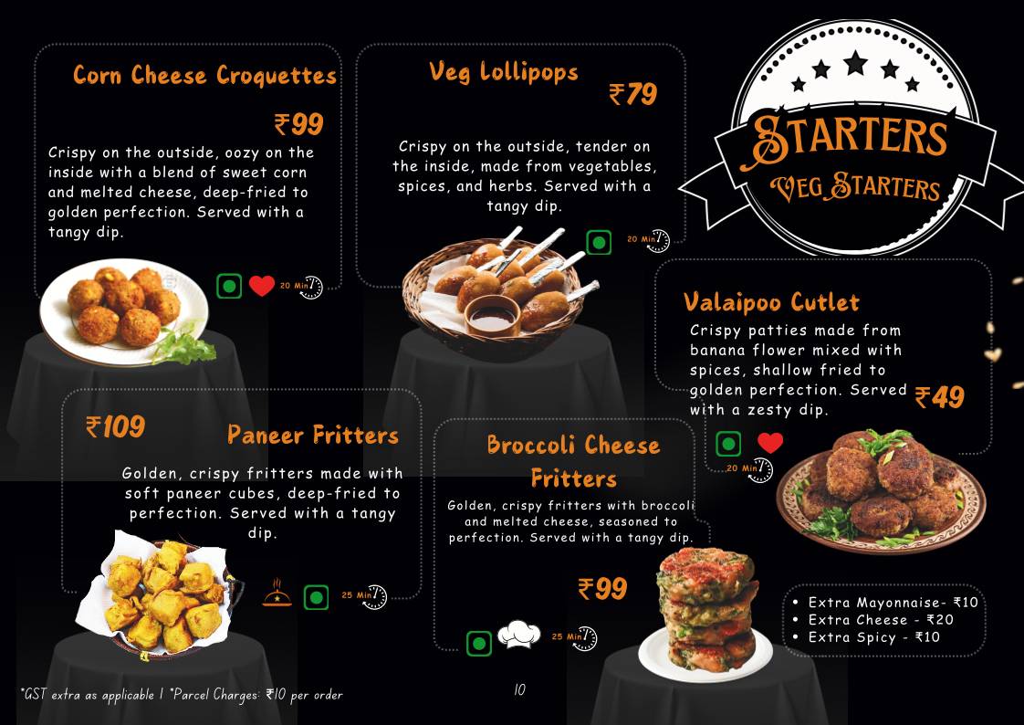 9 To 99 What The Food menu