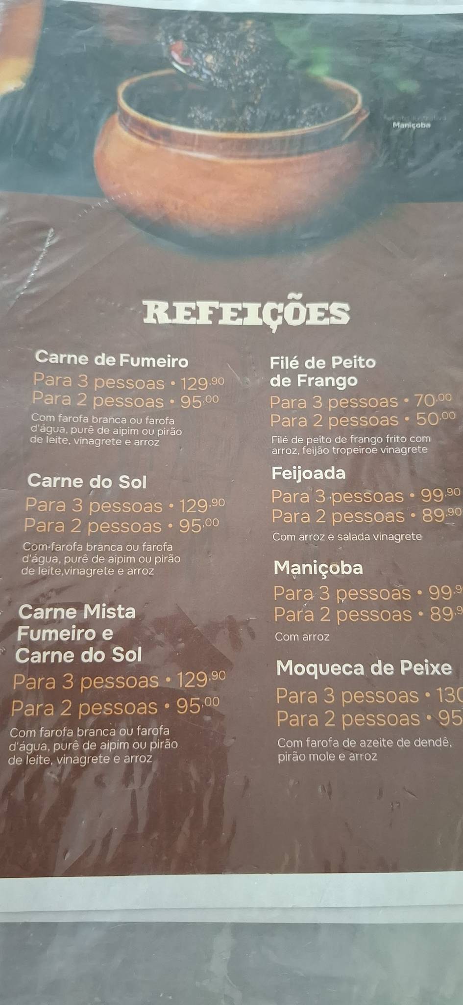 A Venda - Restaurante de Comida Típica Baiana cardápio