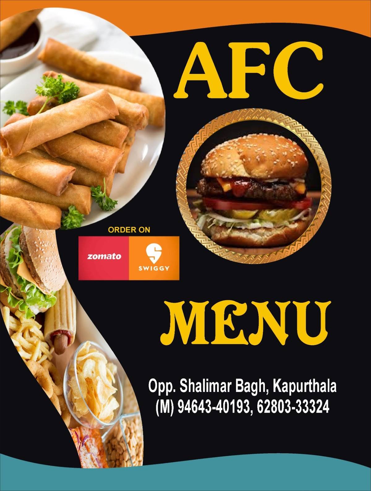 AFC Food Point menu