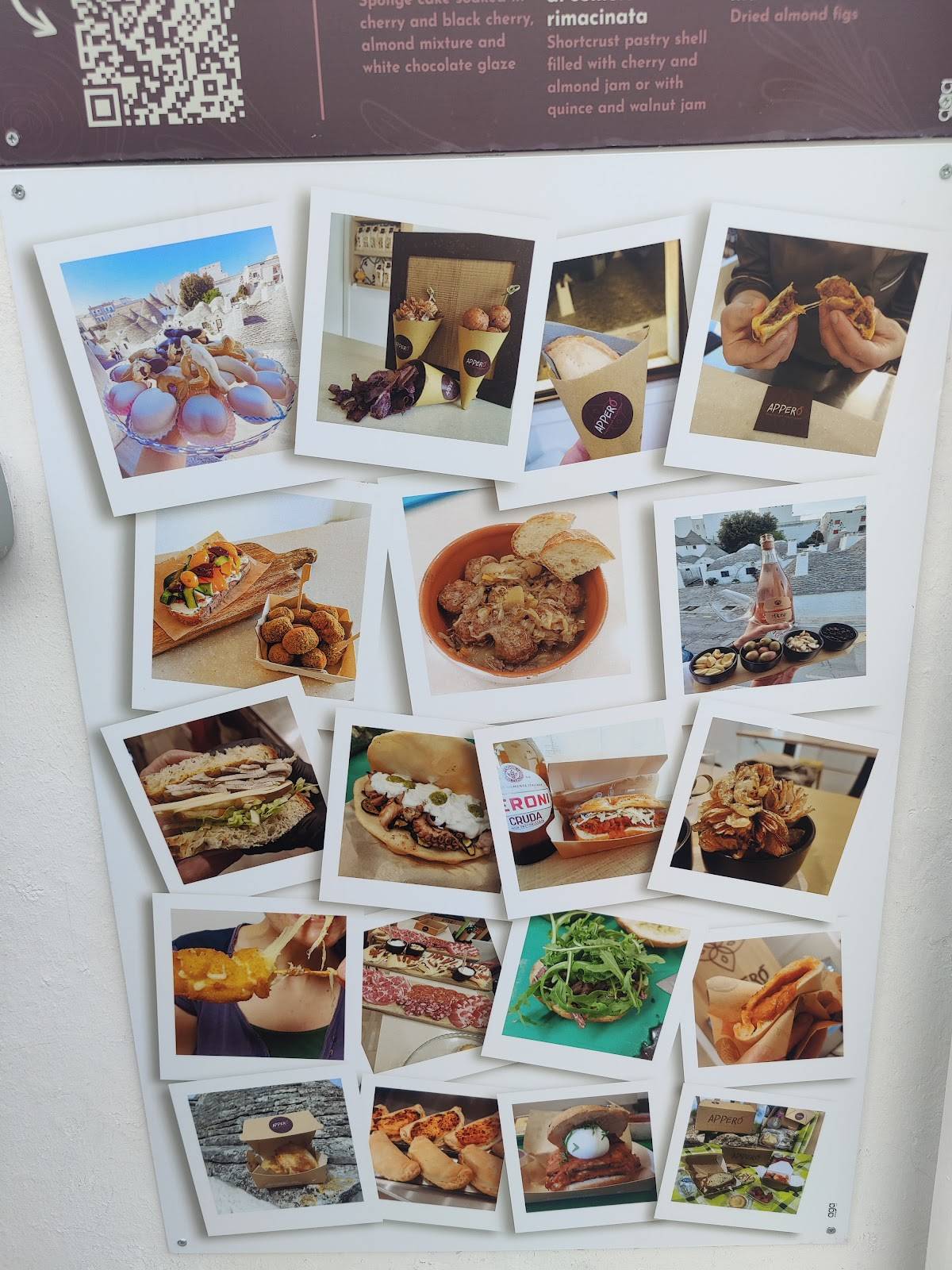 Menu di Apperó Alberobello 