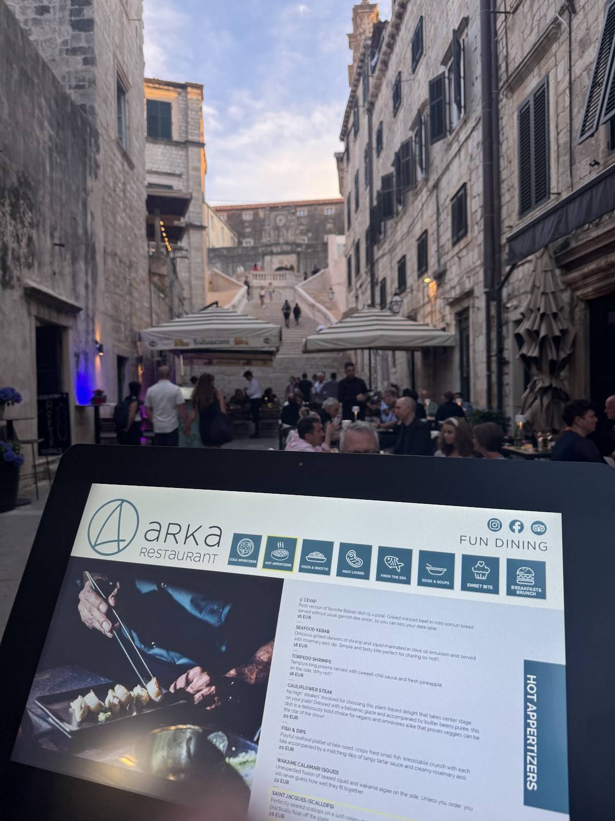 Menu di ARKA Dubrovnik (OLD TOWN) 