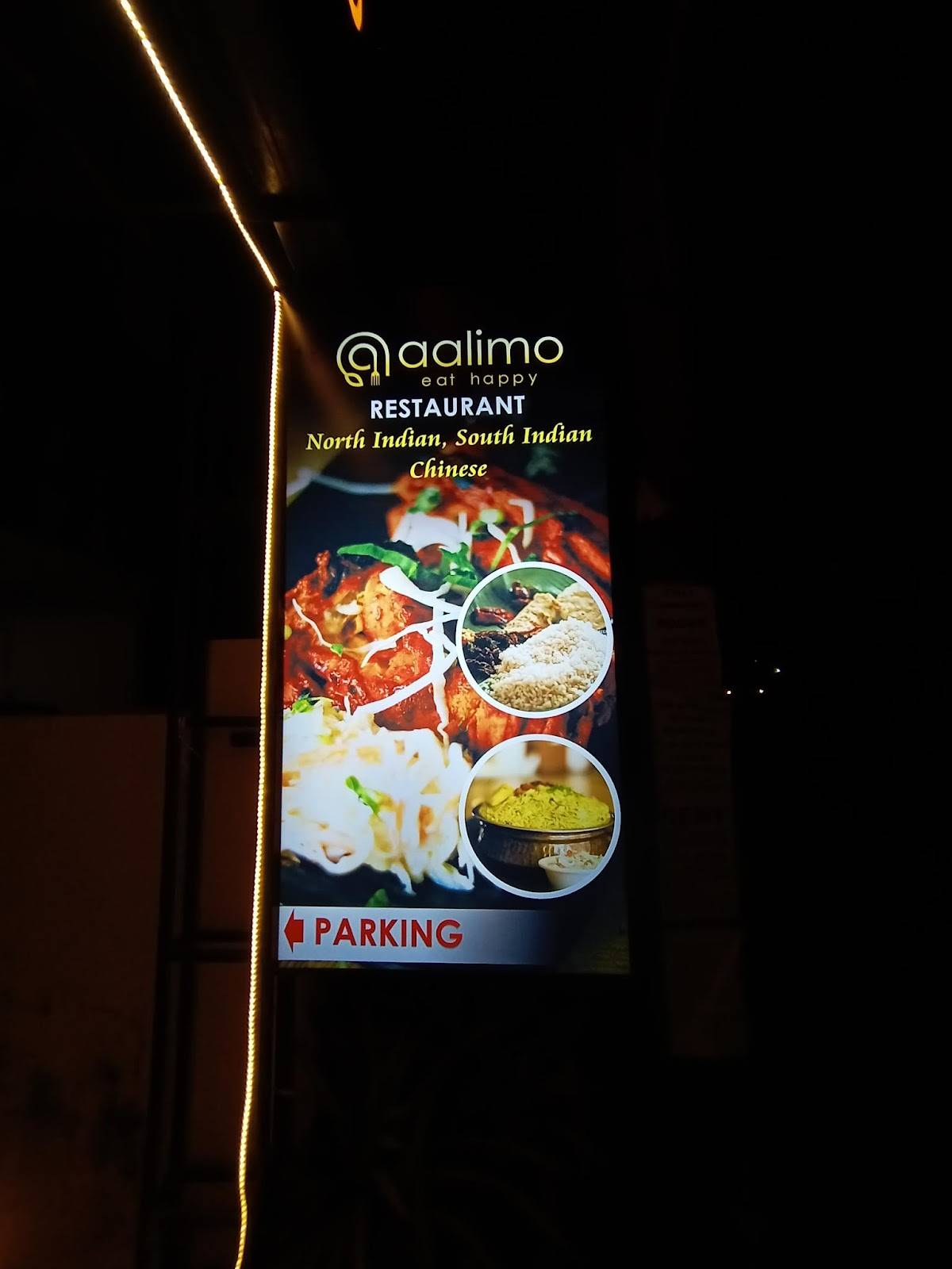 Aalimo Restaurant menu