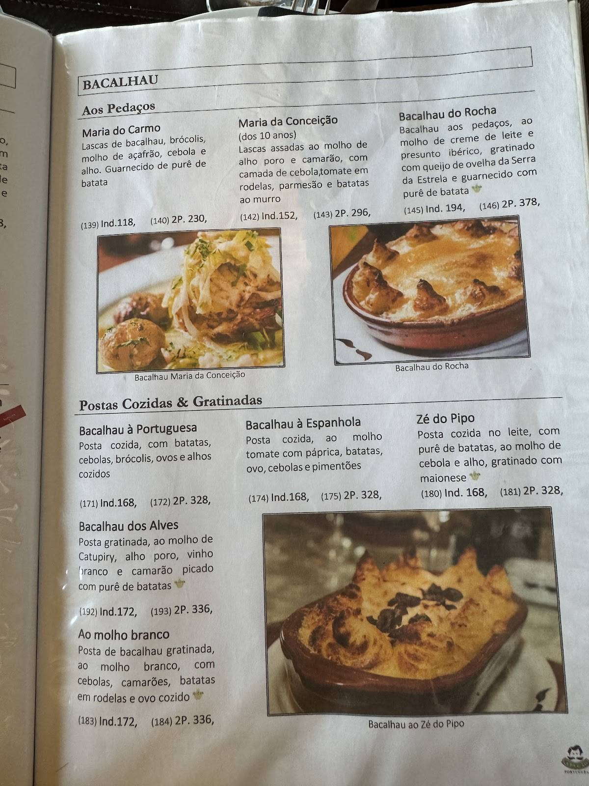 Adegão Português cardápio