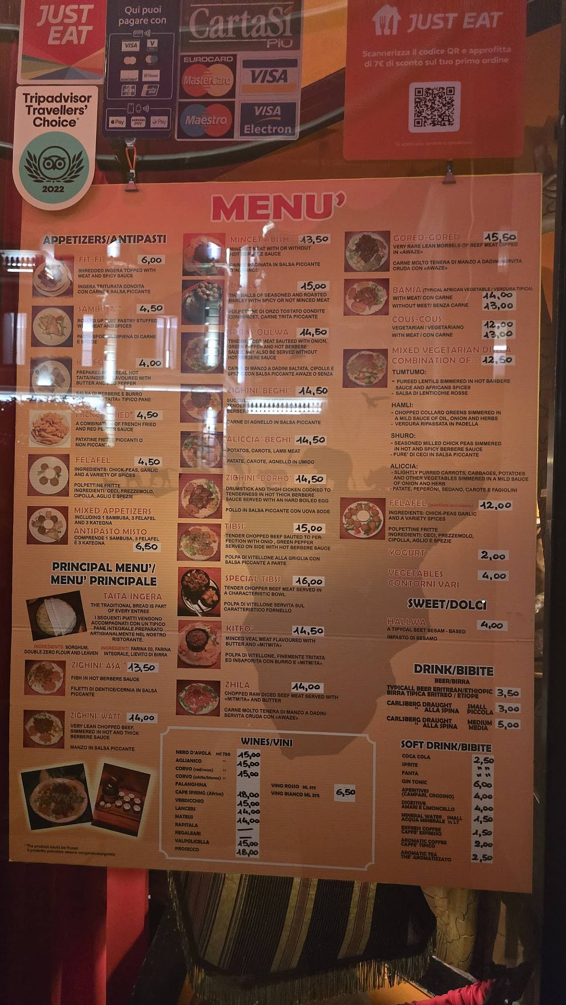 Menu di Africa 