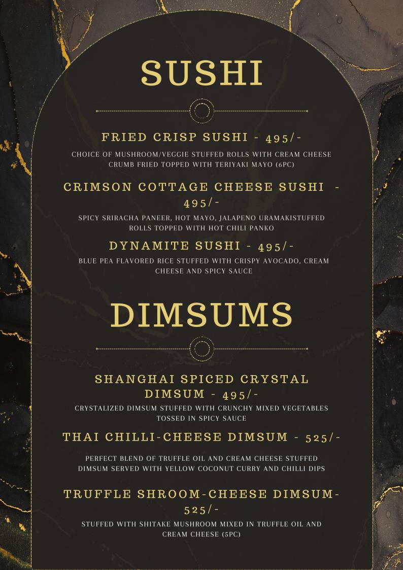 THE VIBE-X RESTRO, CAFE & BANQUETS menu