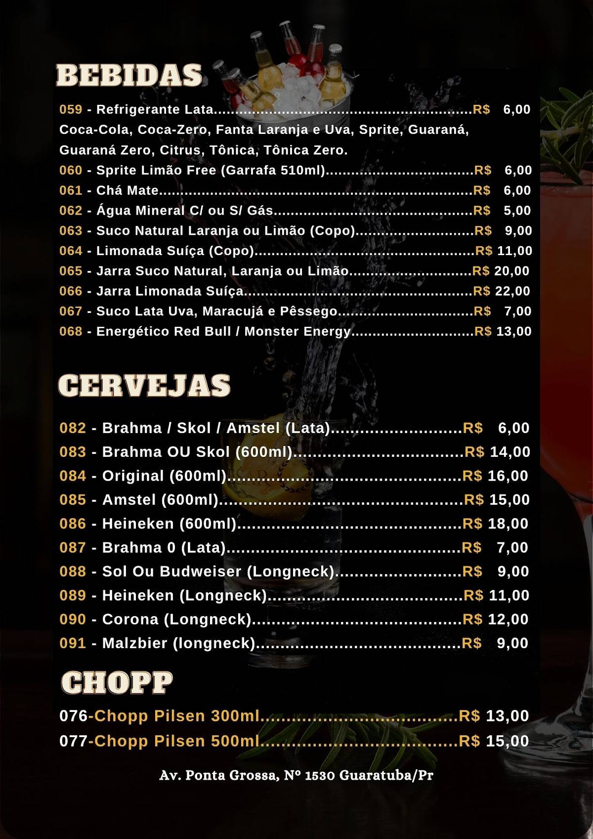 Al Maré Restaurante e Choperia cardápio