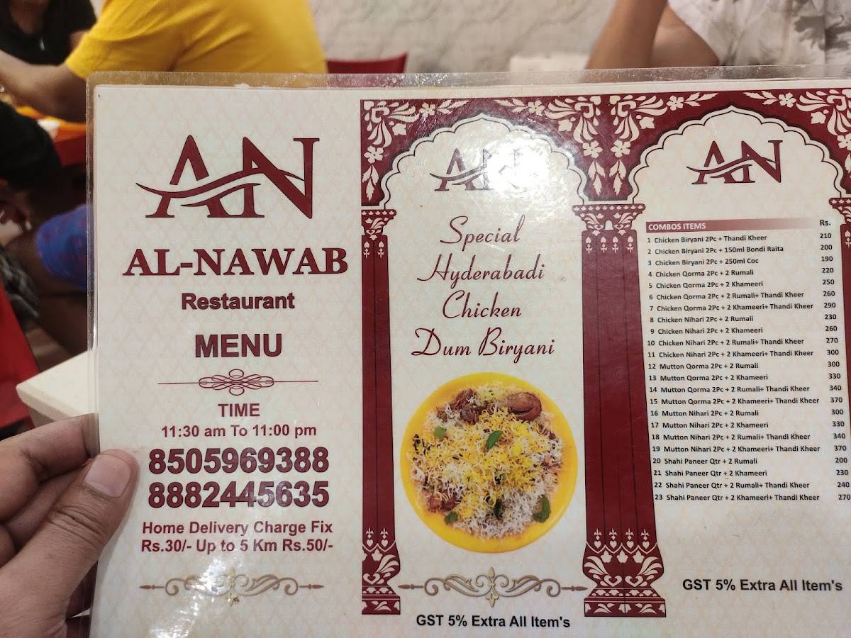 Al - Nawab Restaurant menu