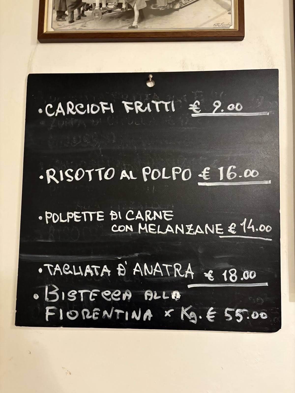 Menu di Al Tranvai 