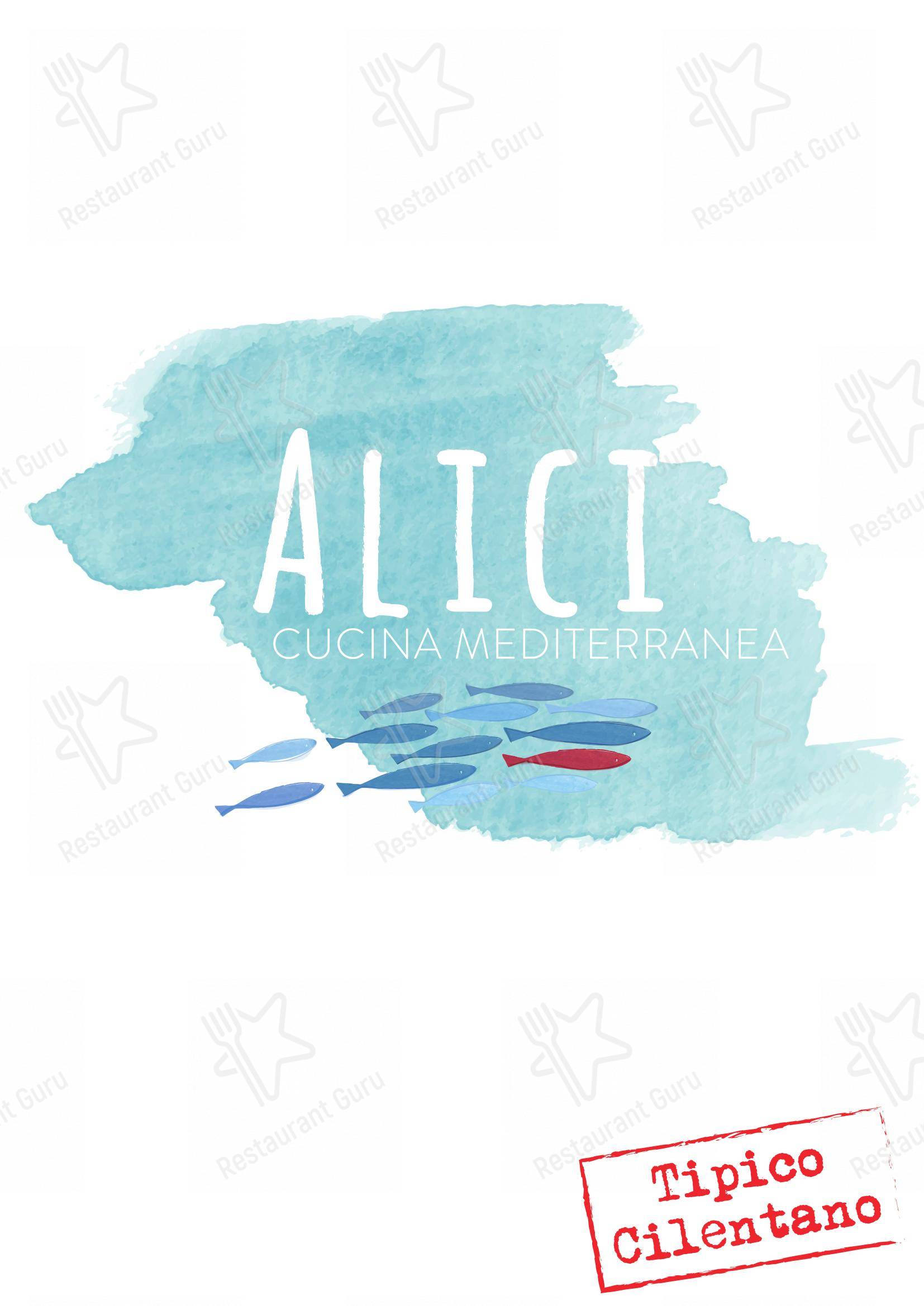 Menu per Alici Cucina Mediterranea in Capaccio Scalo