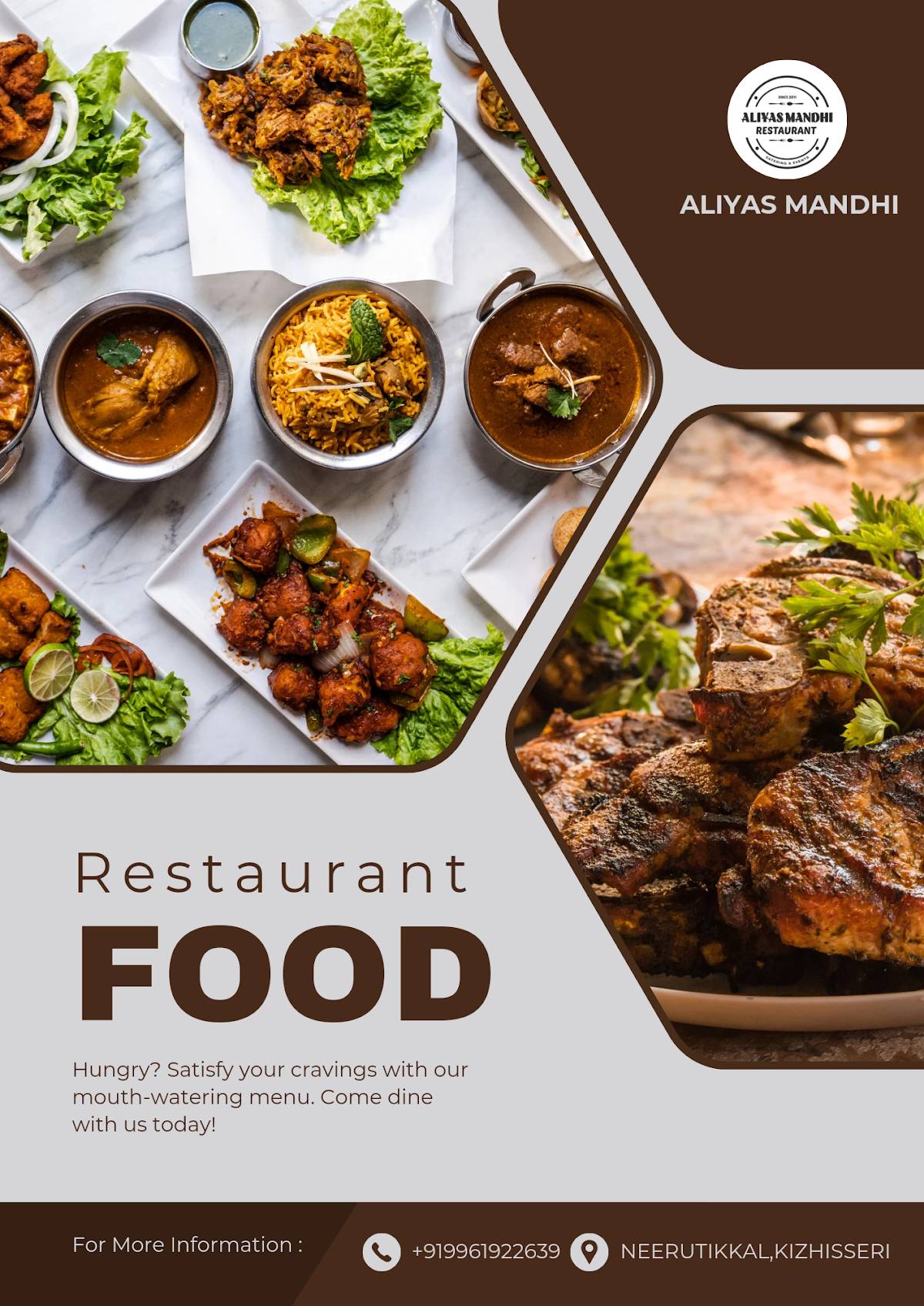 Aliyas Manthi menu