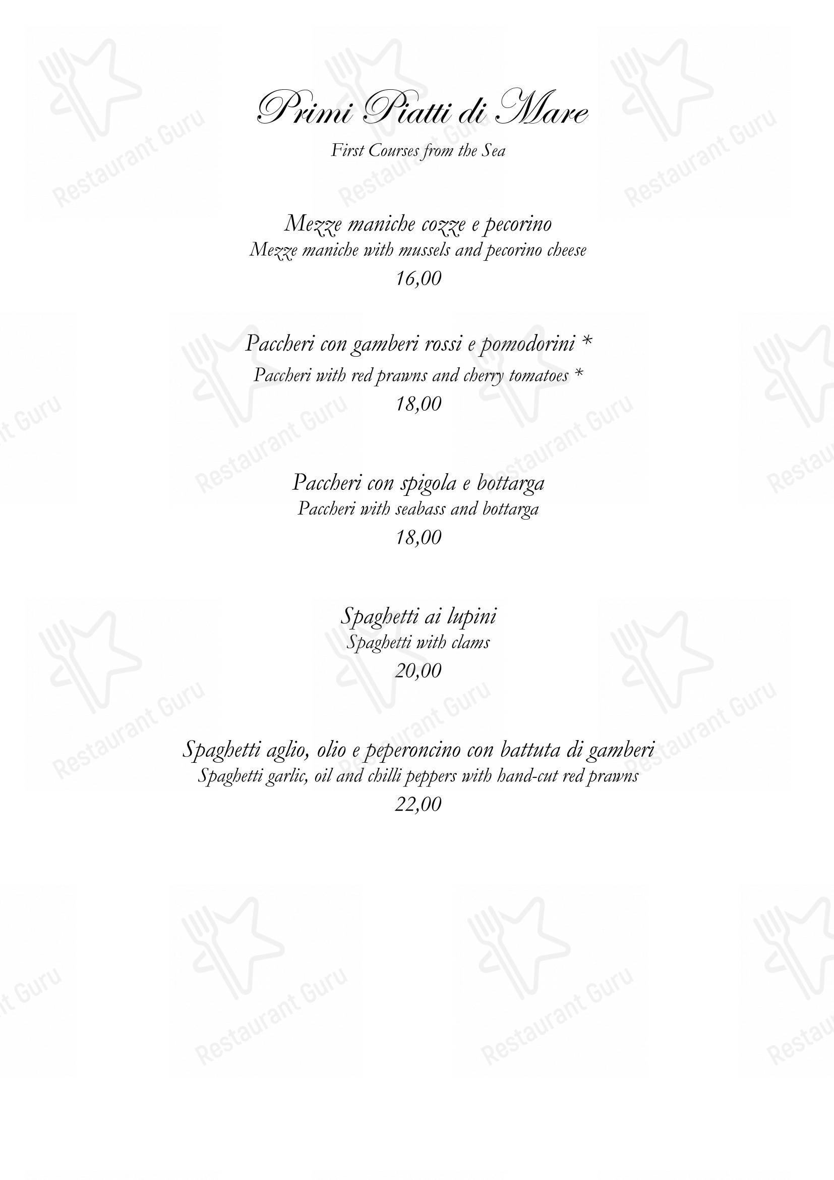 All'Arancio d'Oro da Cialfi dans Rome - Menu