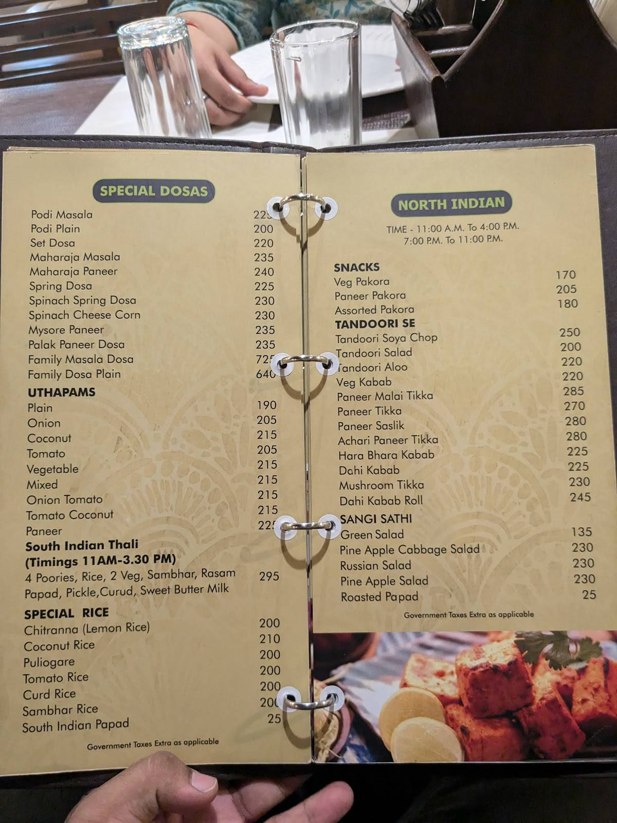 Sagar Ratna Pure Veg Restaurant menu