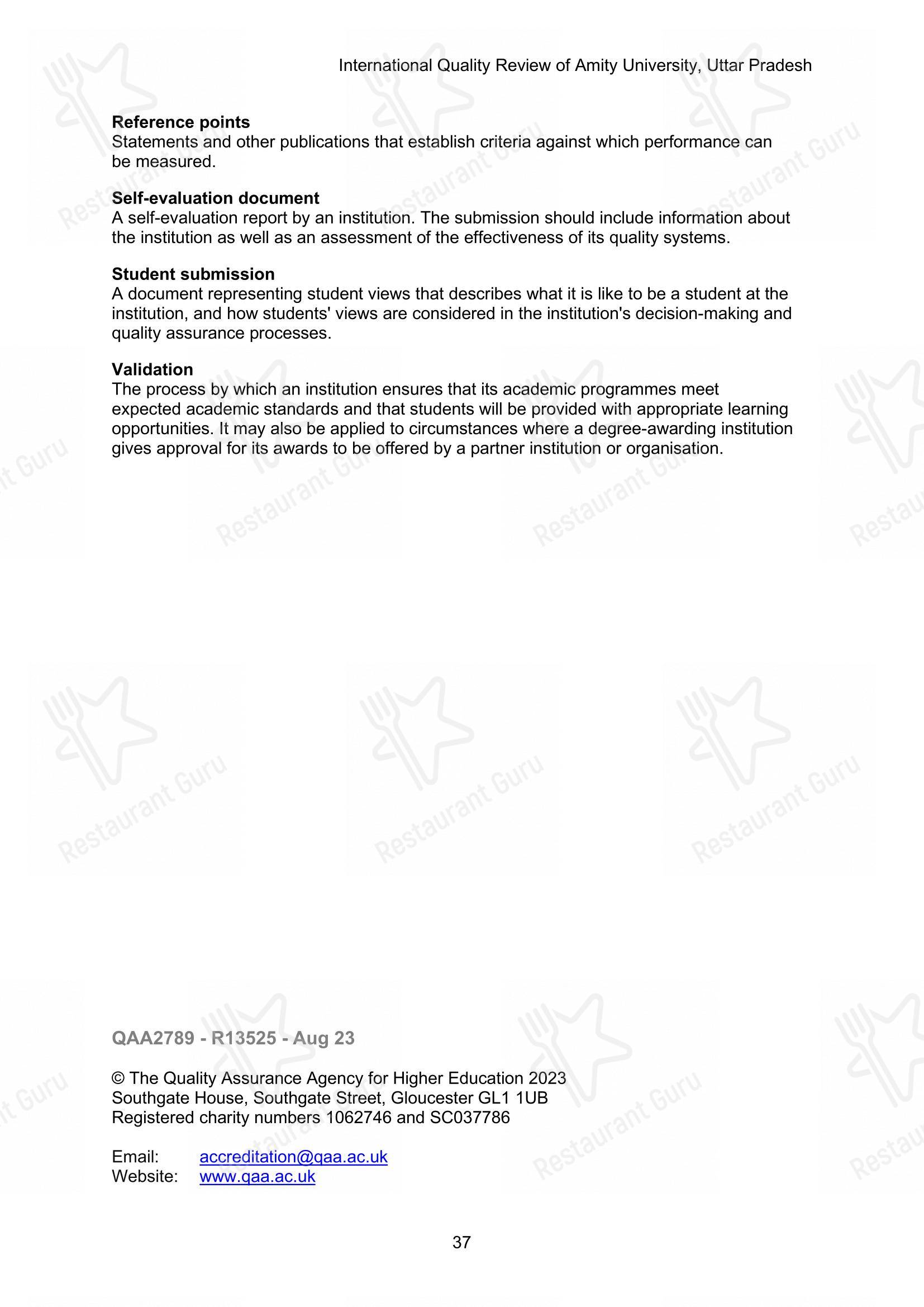 Amity University Canteen menu - 菜单