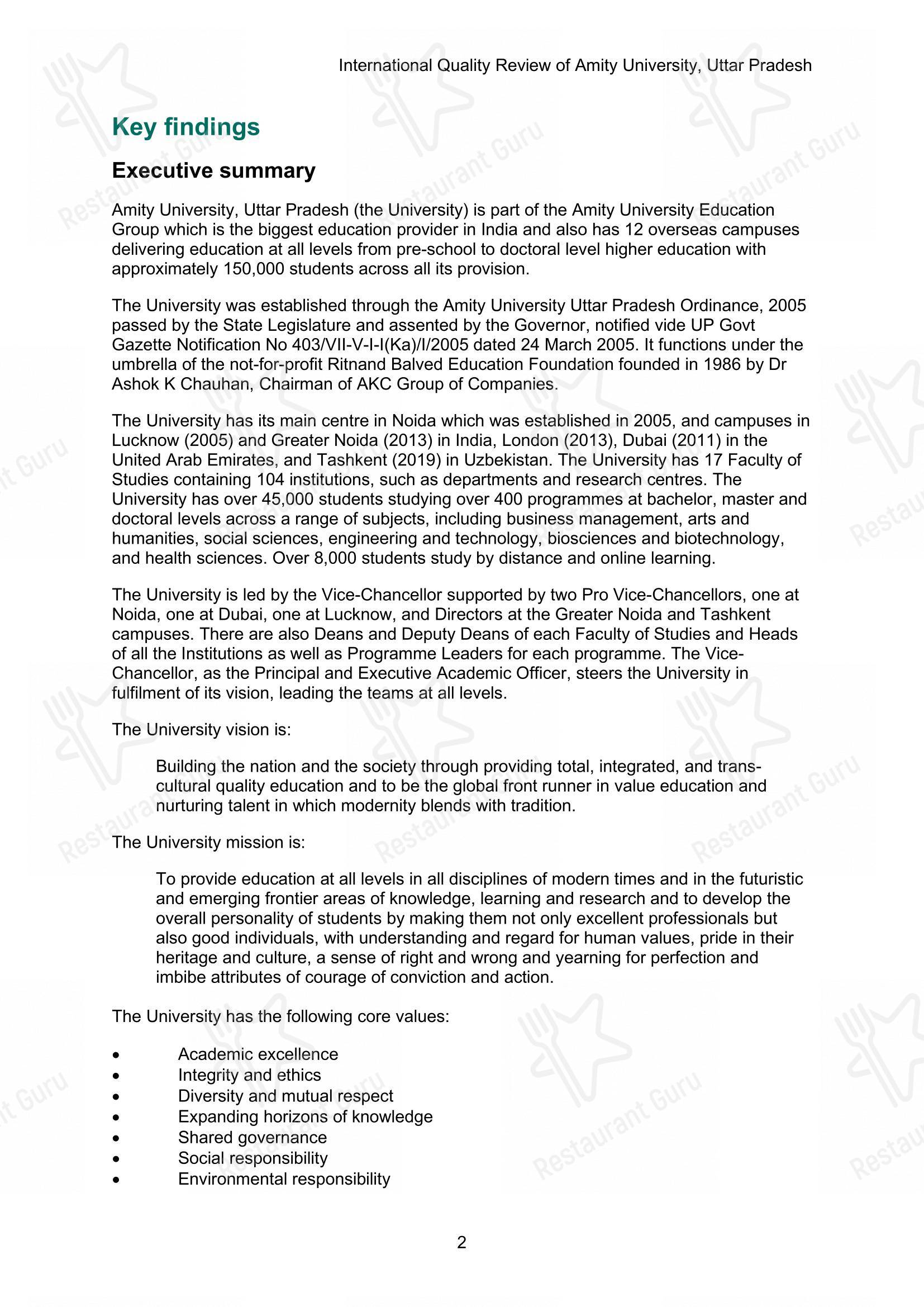 Amity University Canteen in Kadampukur - 菜单