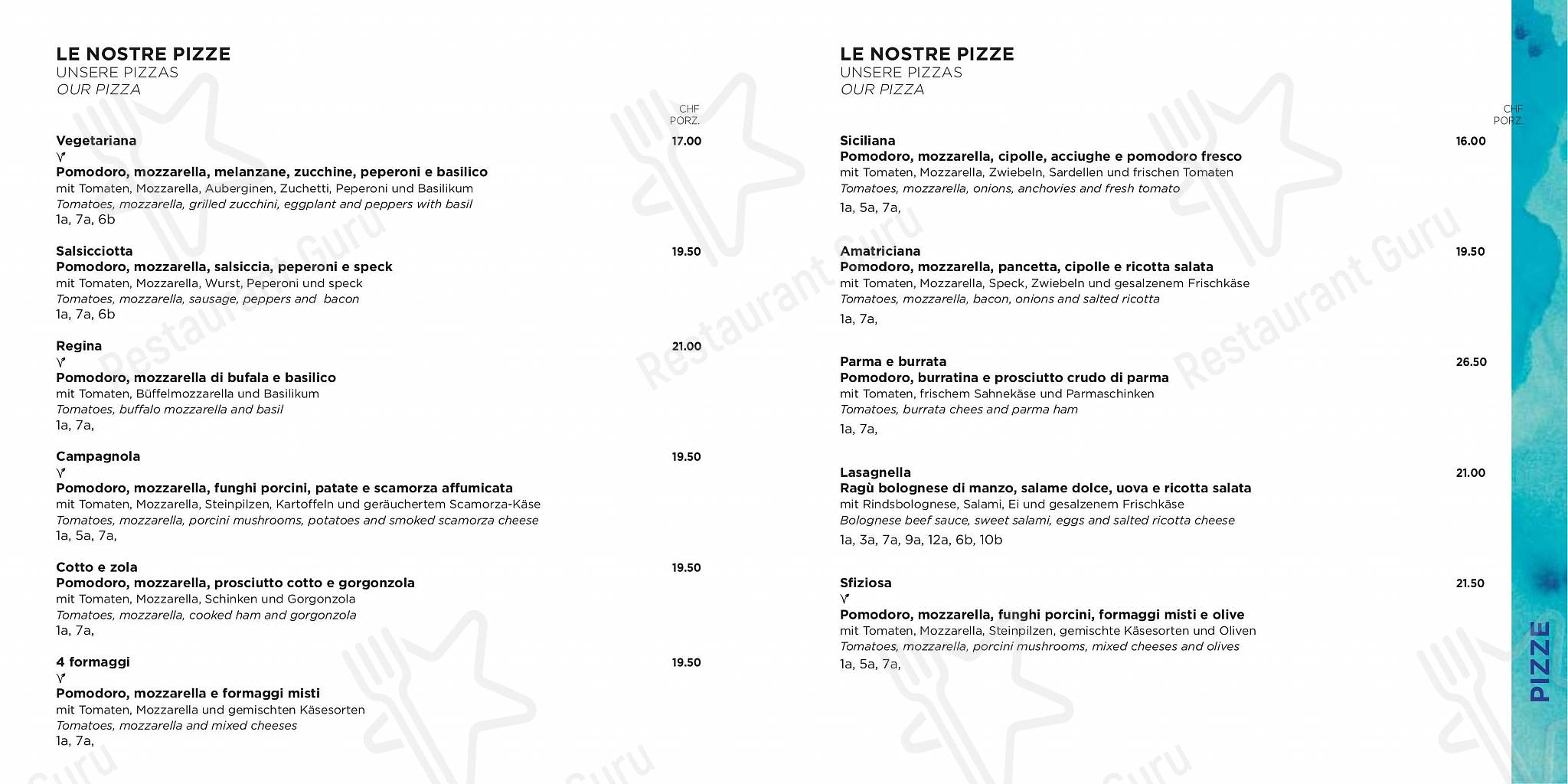 At Home Catering Menu per Ristorante Anacapri Lugano pizzeria