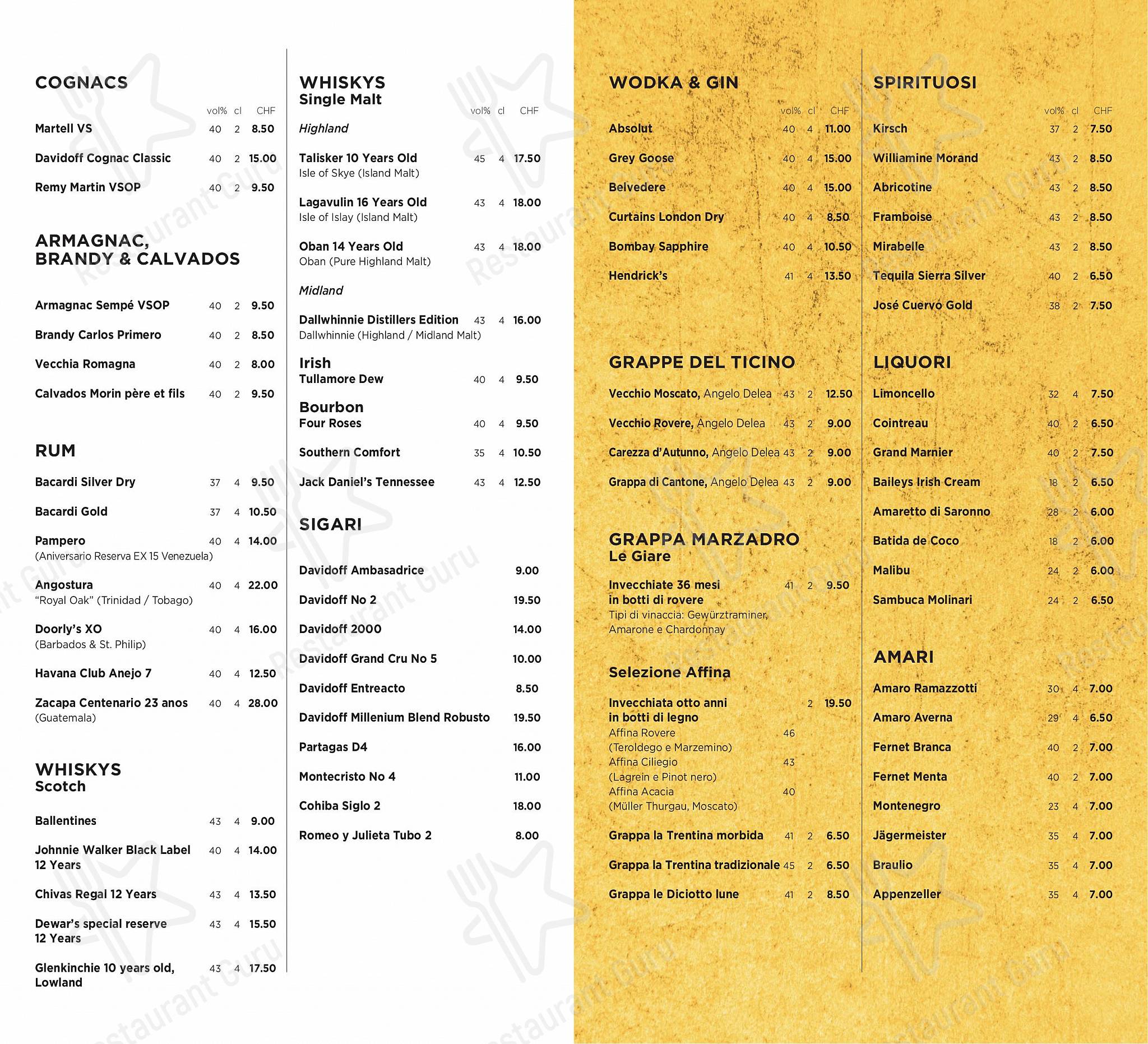 At Home Catering Menu per Ristorante Anacapri Lugano in Lugano
