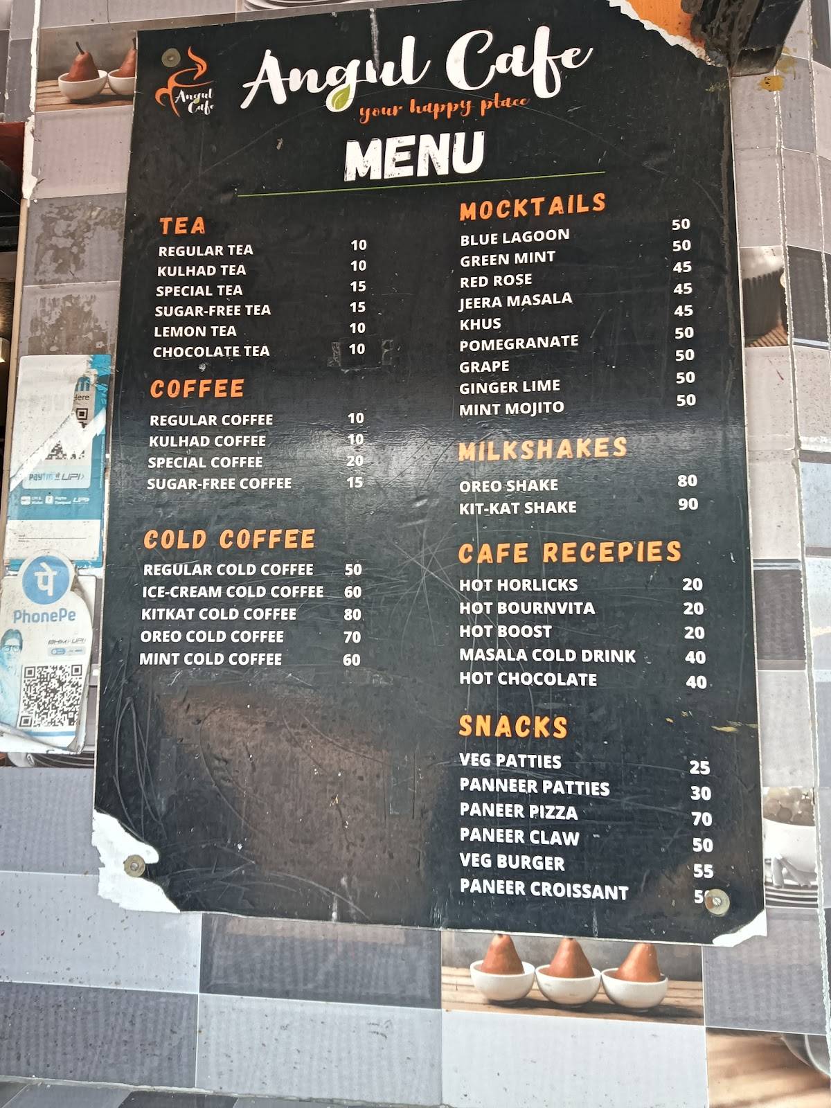 Angul Cafe menu