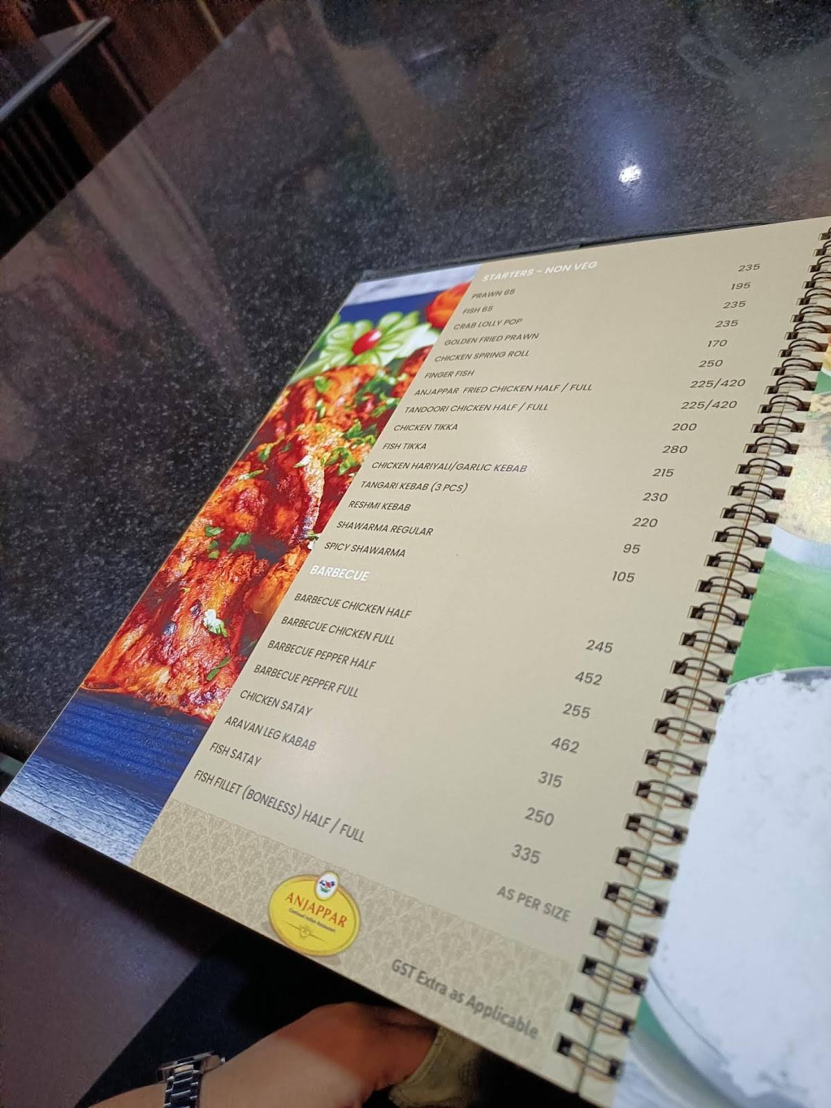 Anjappar Chettinadu Restaurant - Home Delivery & Outdoor Catering menu