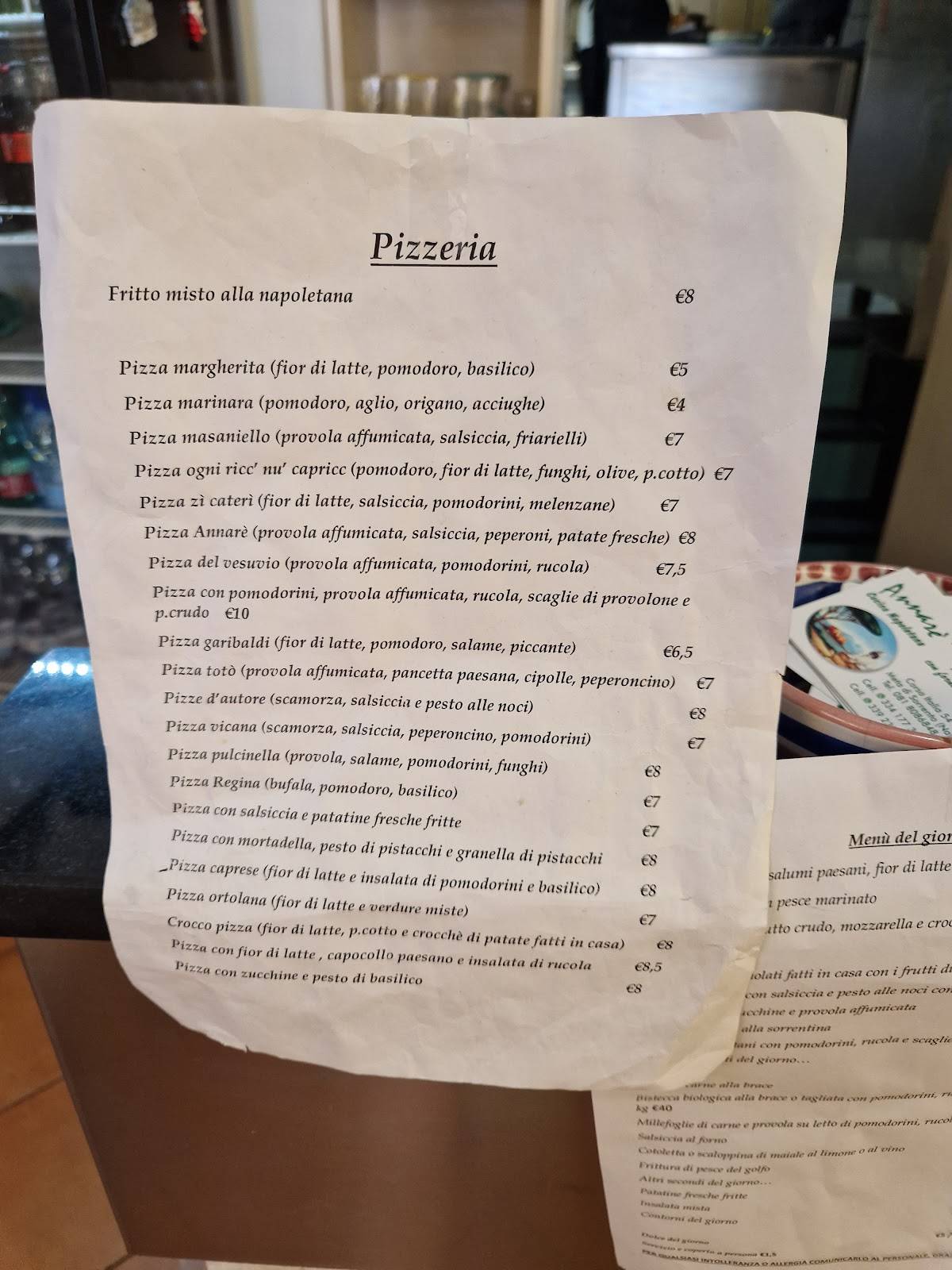 Menu di Annare' 