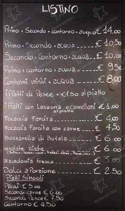 Menu di Antichi Sapori 