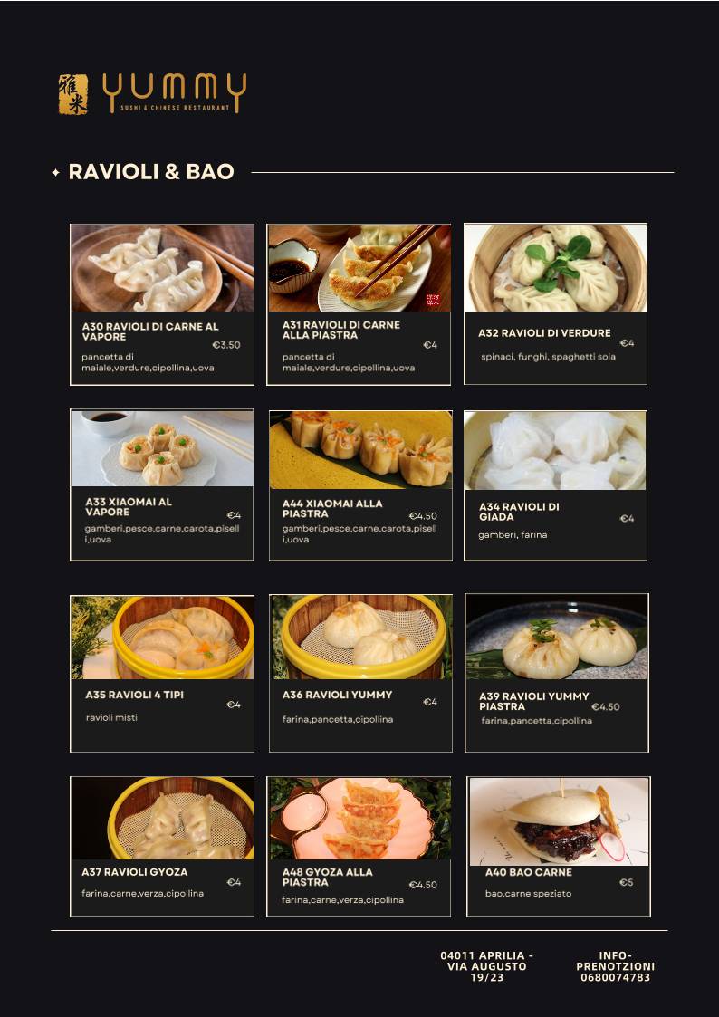 Menu di Yummy Ristorante 