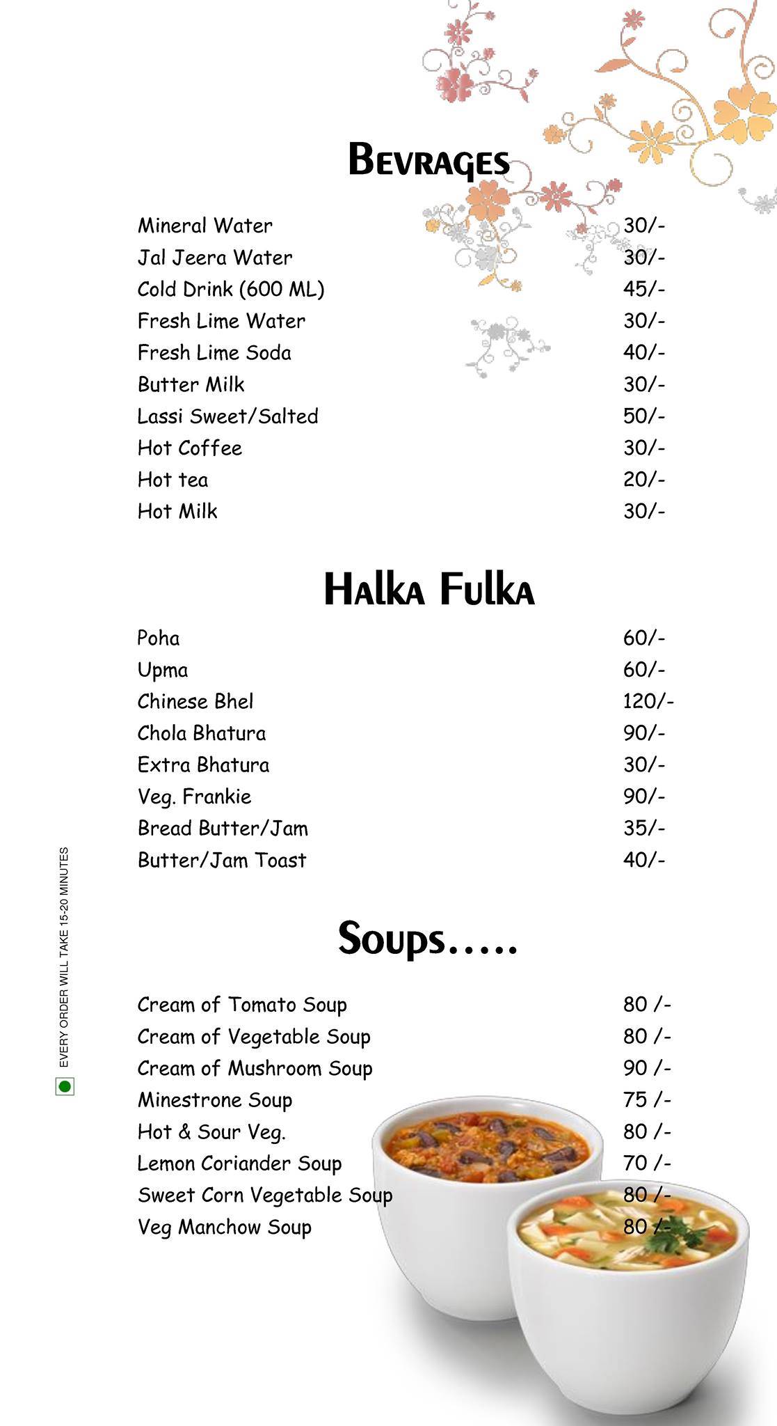 Ark Restaurant and Cafe menu