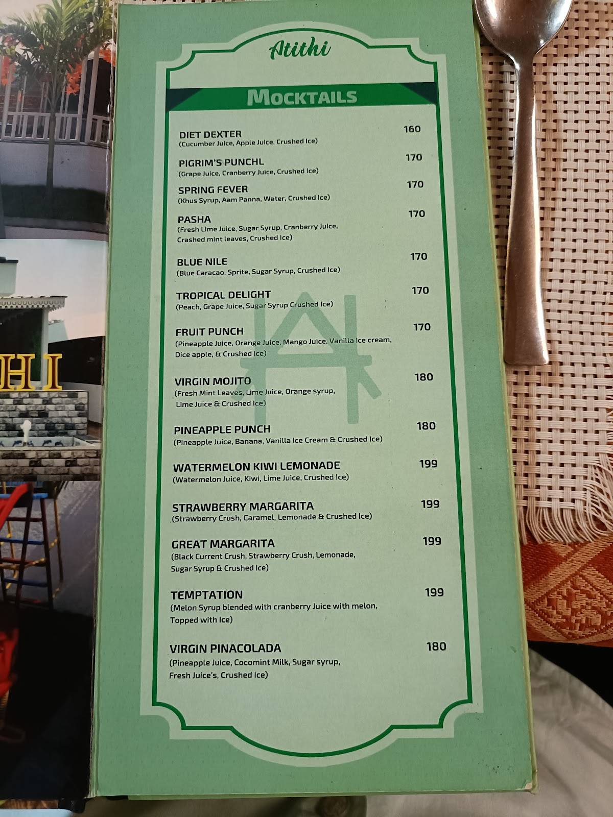 Atithi Pure Veg menu