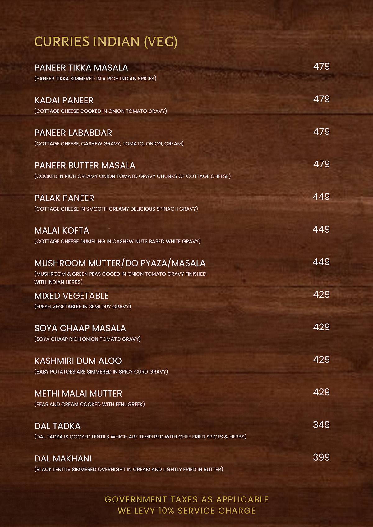 Atmos29 RestoBar & Club menu