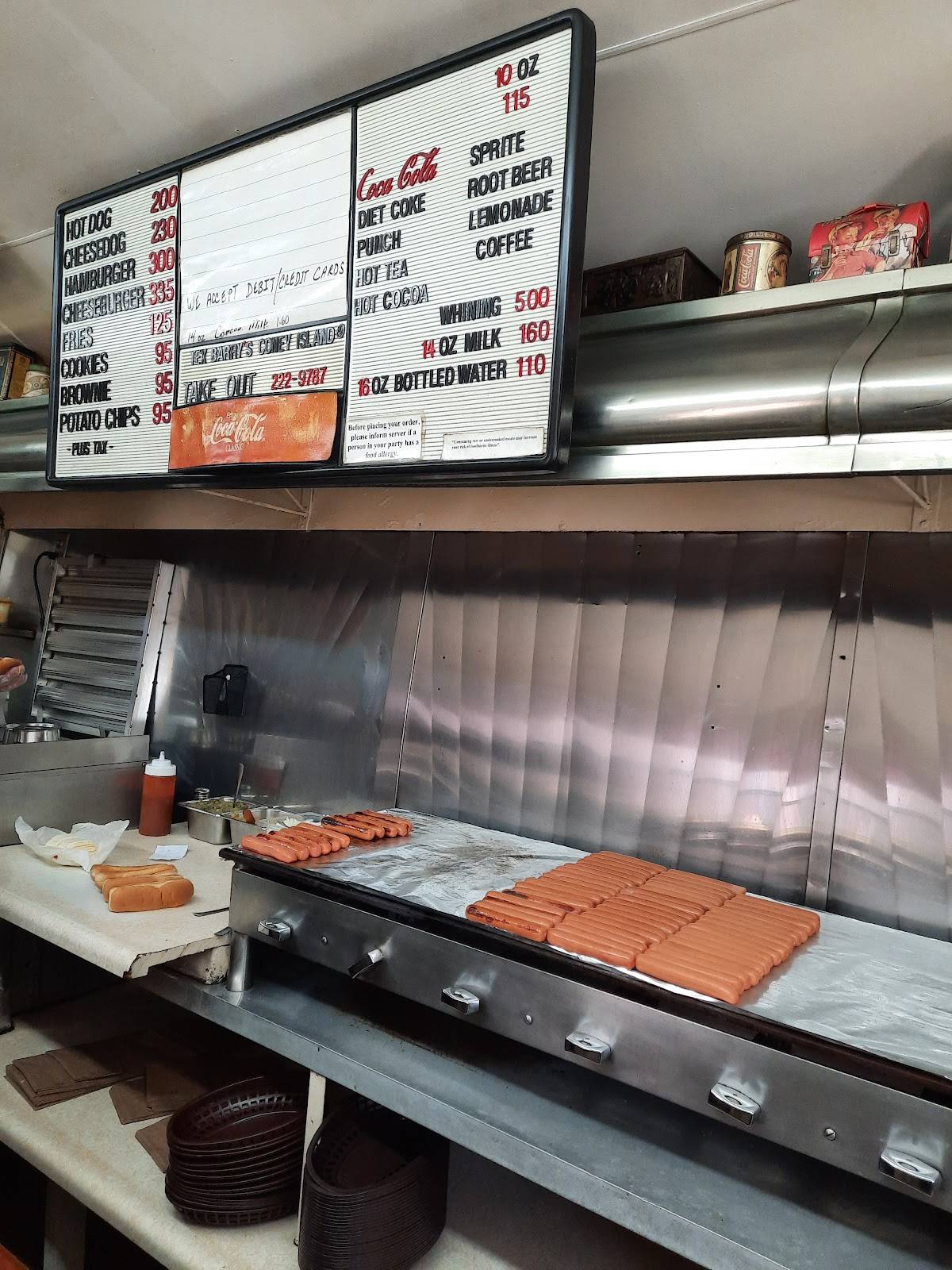 Menu at Tex Barry's Coney Island Diner, Inc., Attleboro