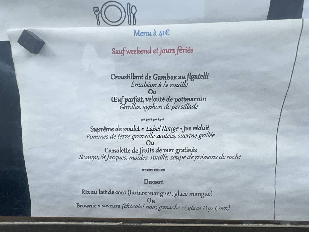 Menu de Auberge Du Mérou