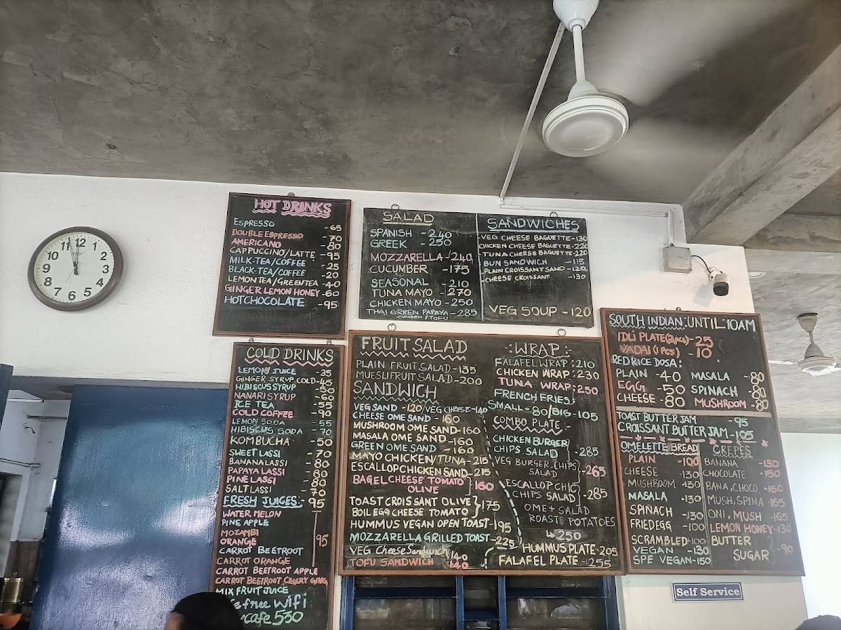 Auroville Bakery & cafe menu