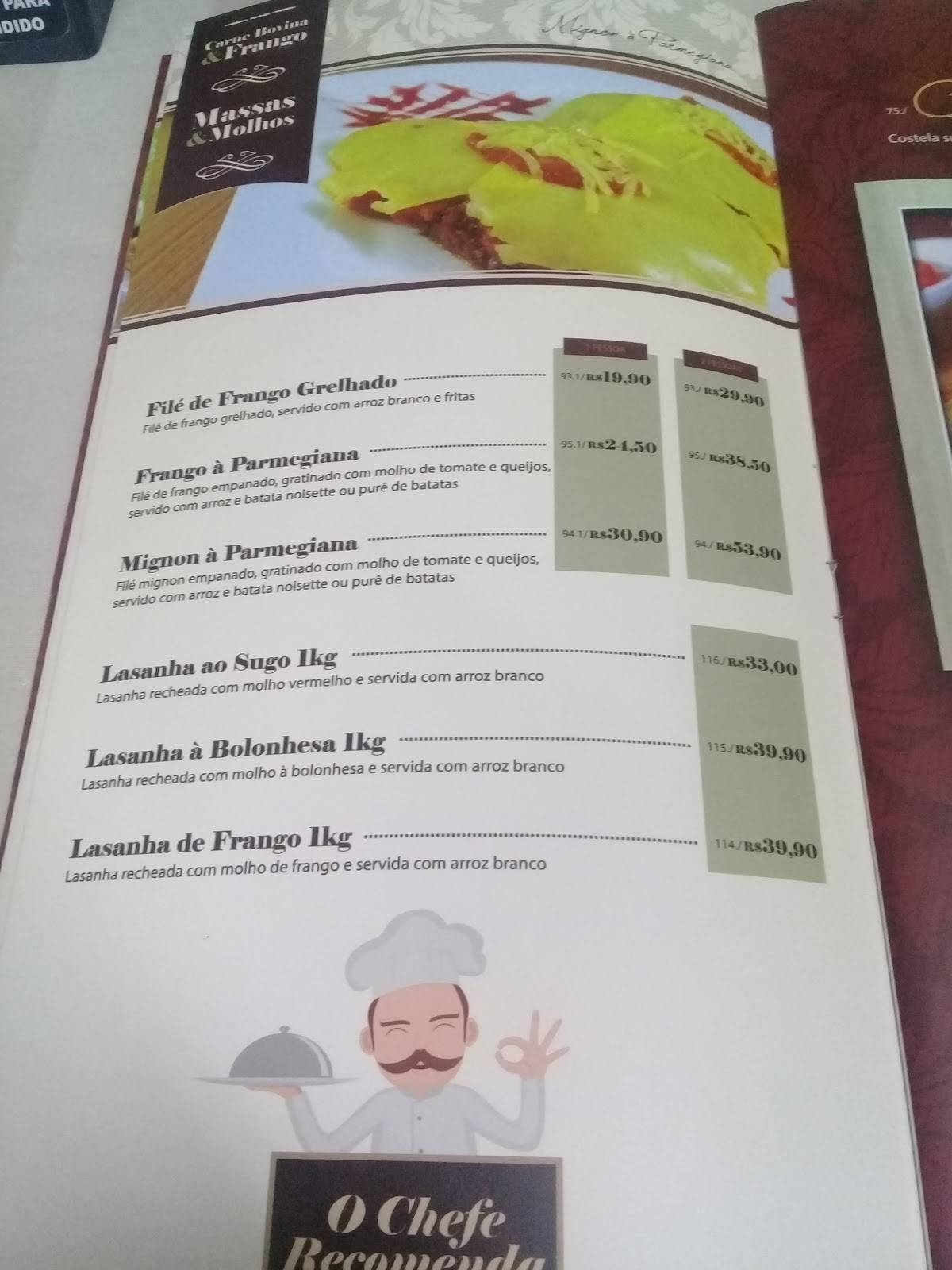 BECO Gastronomia cardápio
