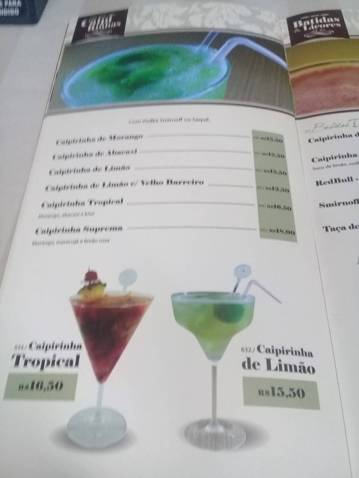 BECO Gastronomia cardápio
