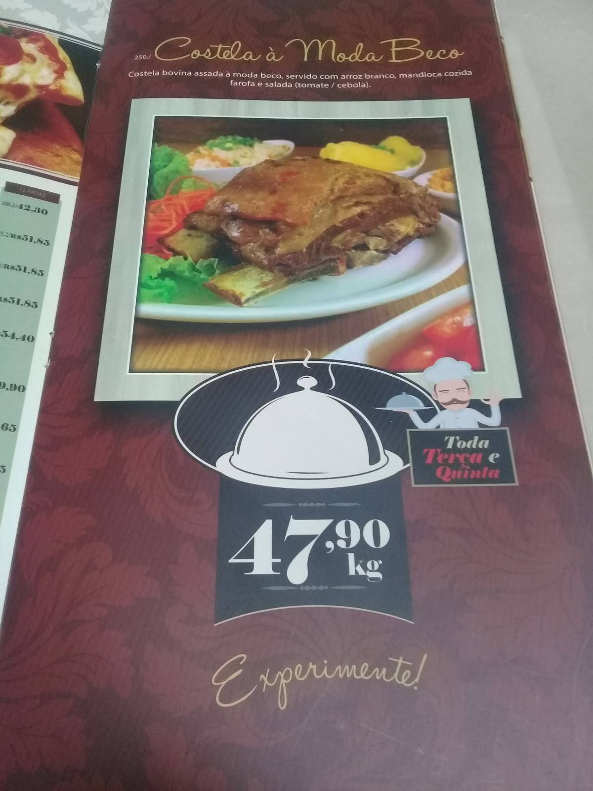 BECO Gastronomia cardápio