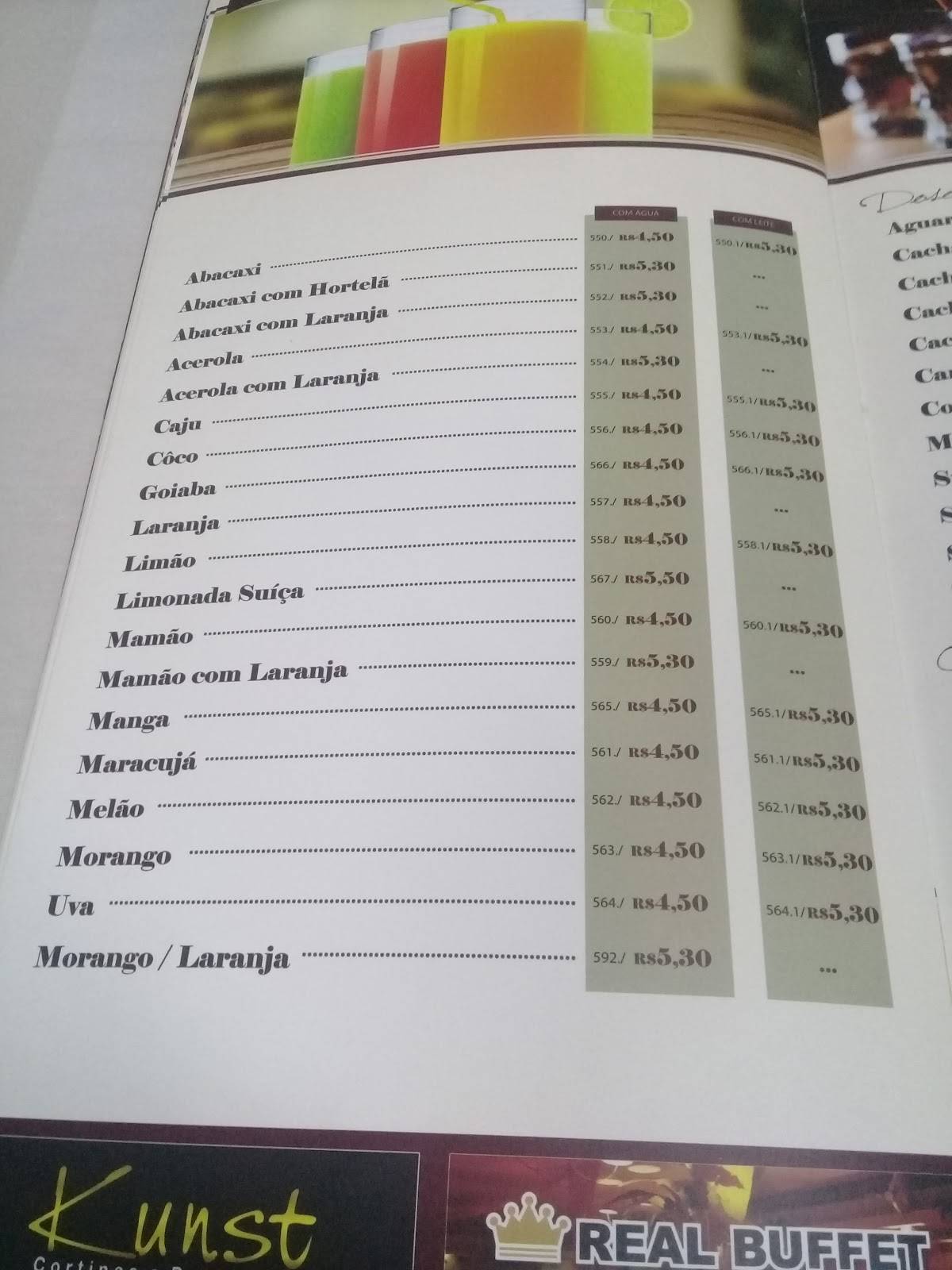 BECO Gastronomia cardápio