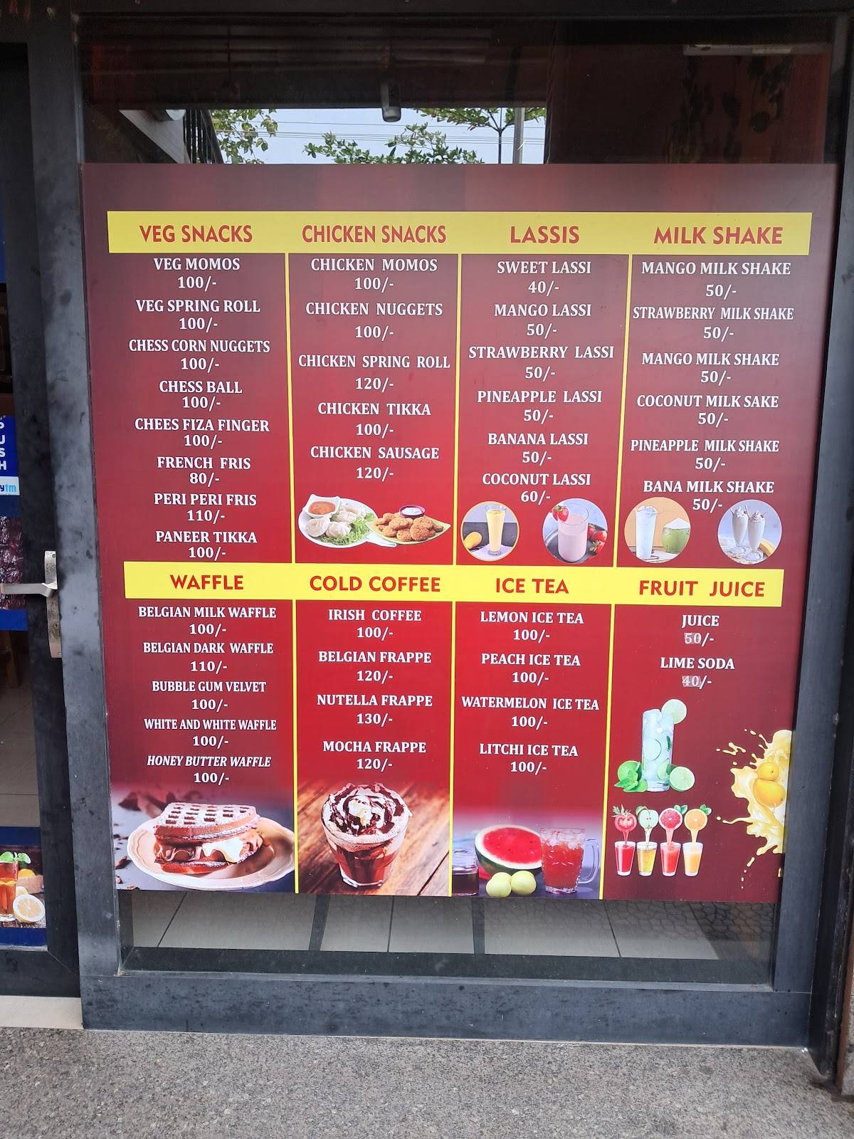 BELGIAN WAFFLE WAVES waffle menu