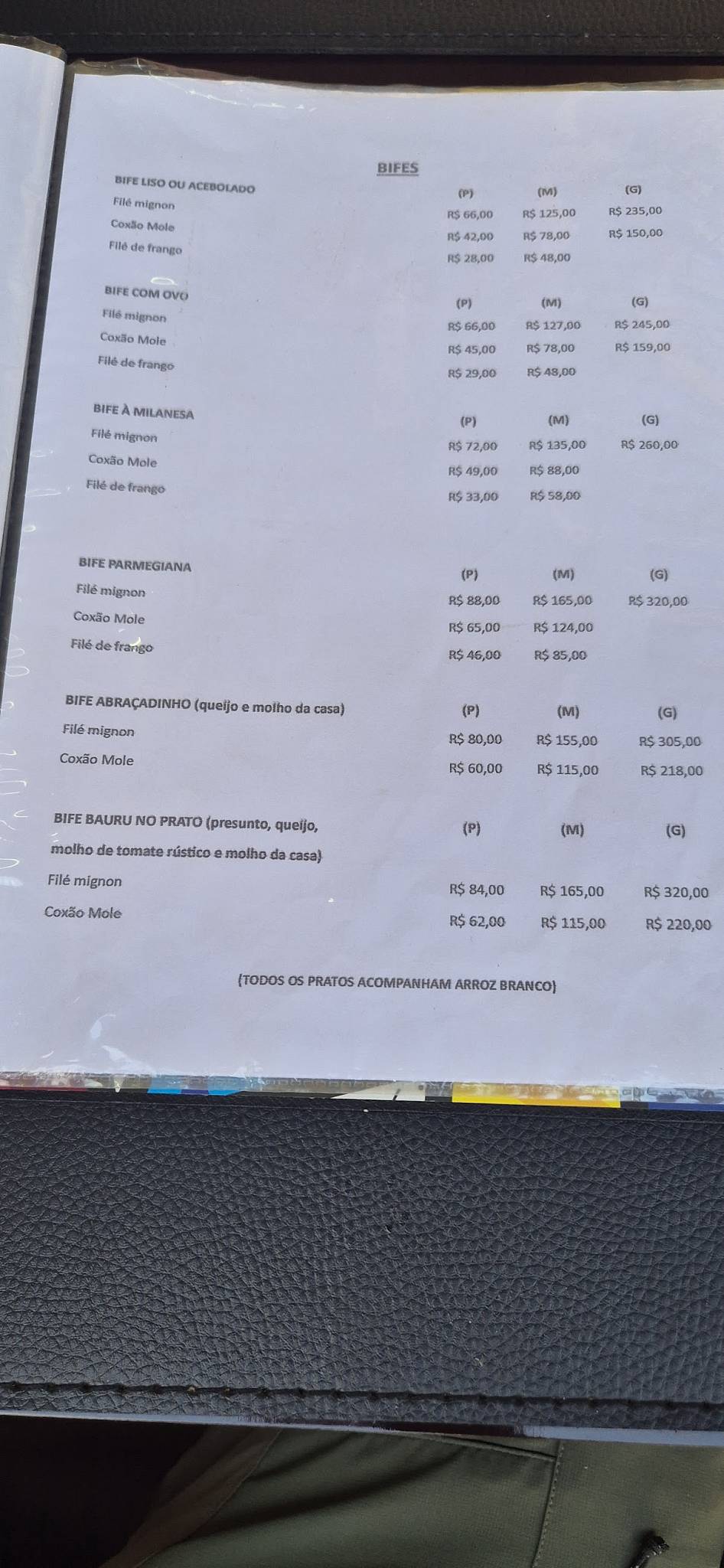 BIFETERIA cardápio
