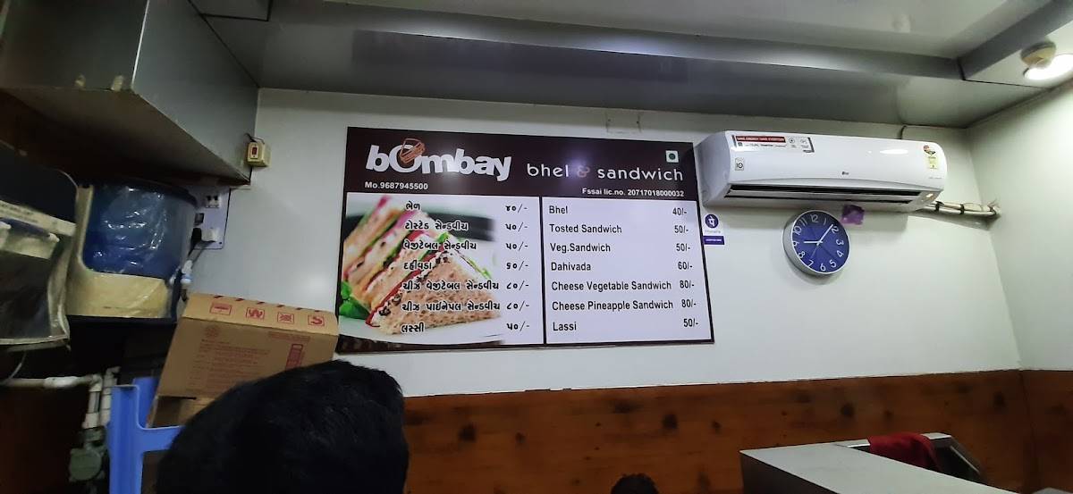 BOMBAY BHEL & SANDWICH menu