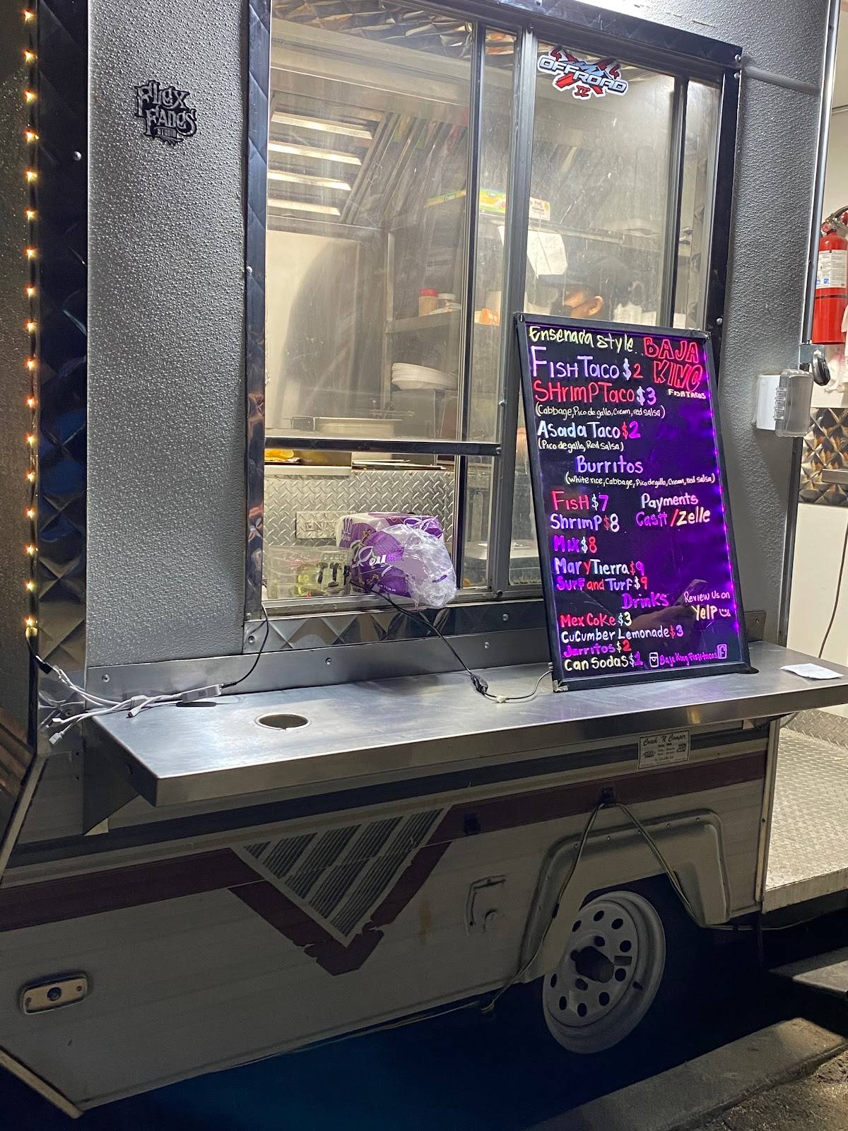 Menu at Baja King Fish Tacos restaurant, San Bernardino, 499 W Orange