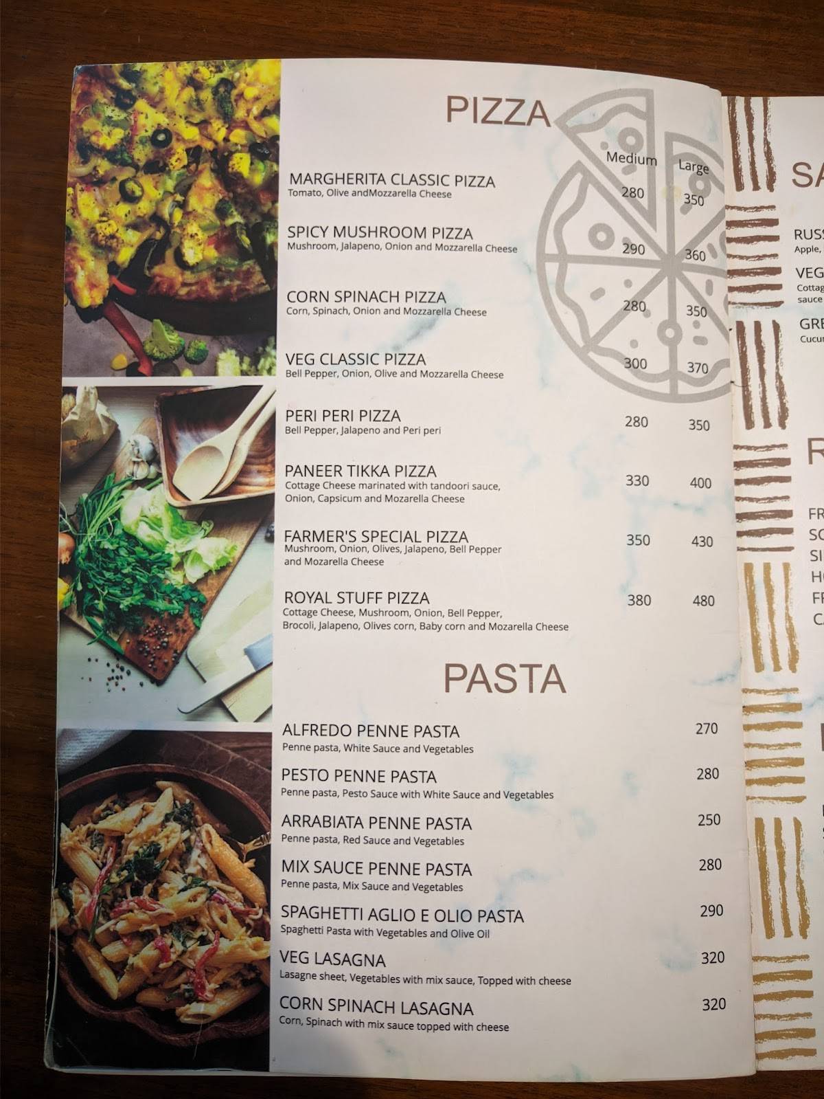 Bakers Bite Cafe menu
