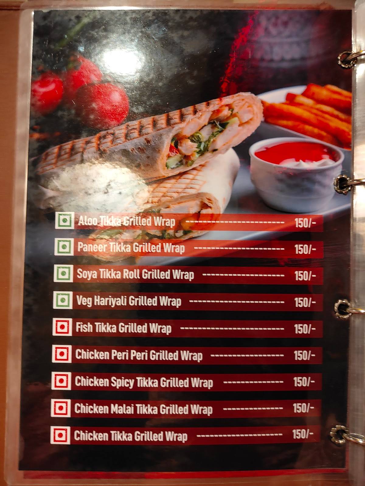 Yum Chinese menu