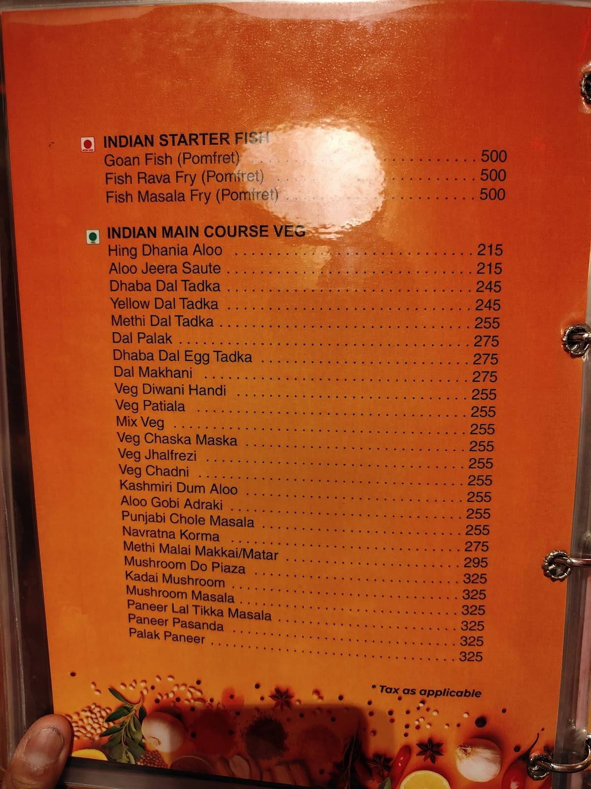 Yum Chinese menu