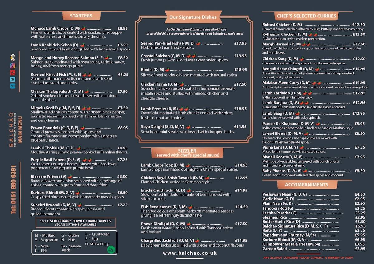 Carta de Balchão Restaurant