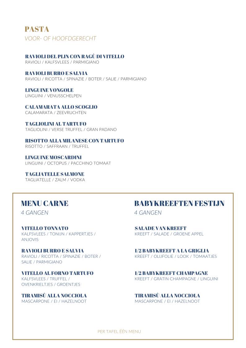 Menu de Balena