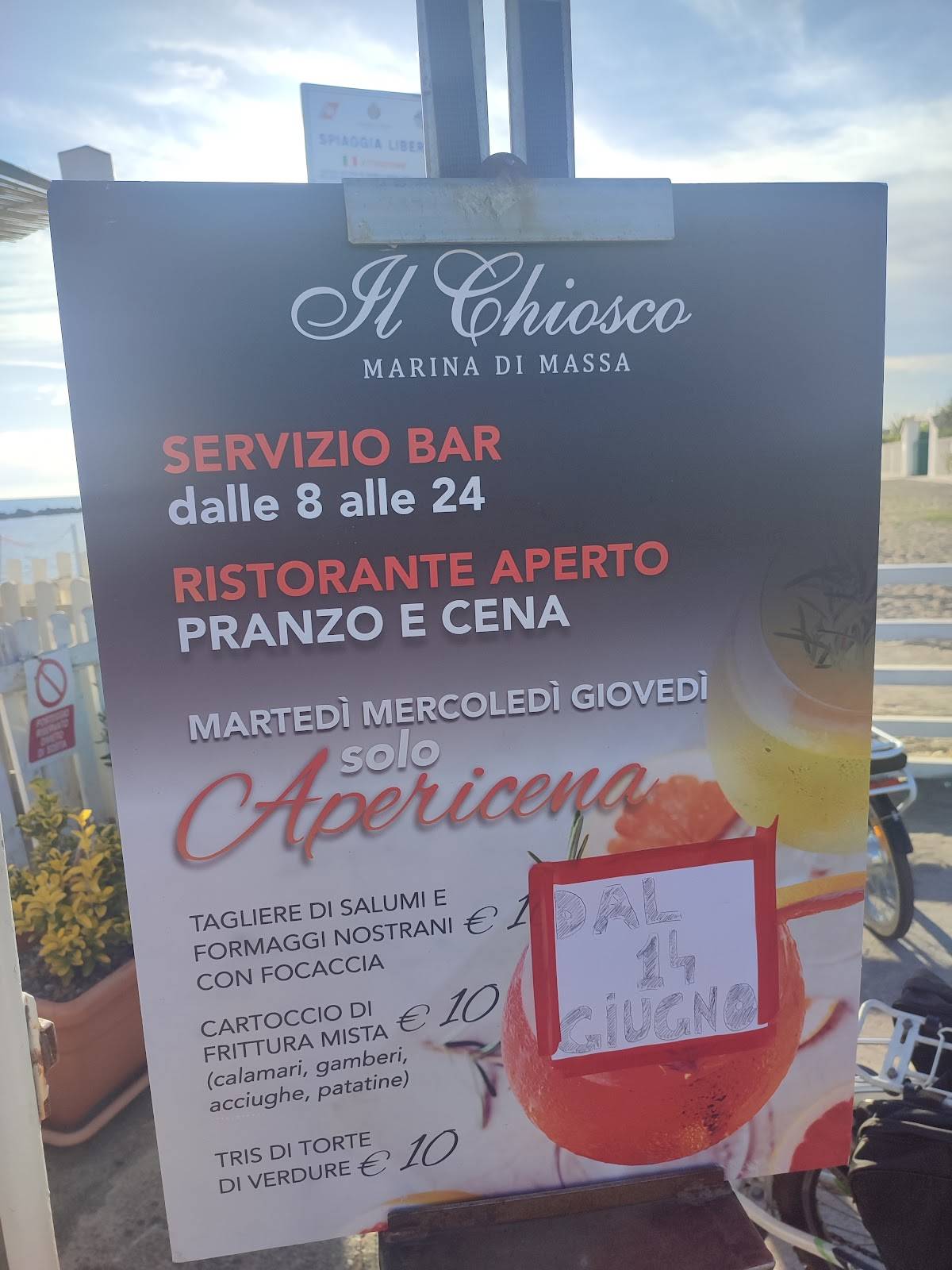 Menu di Bar Ristorante "Il Chiosco" 
